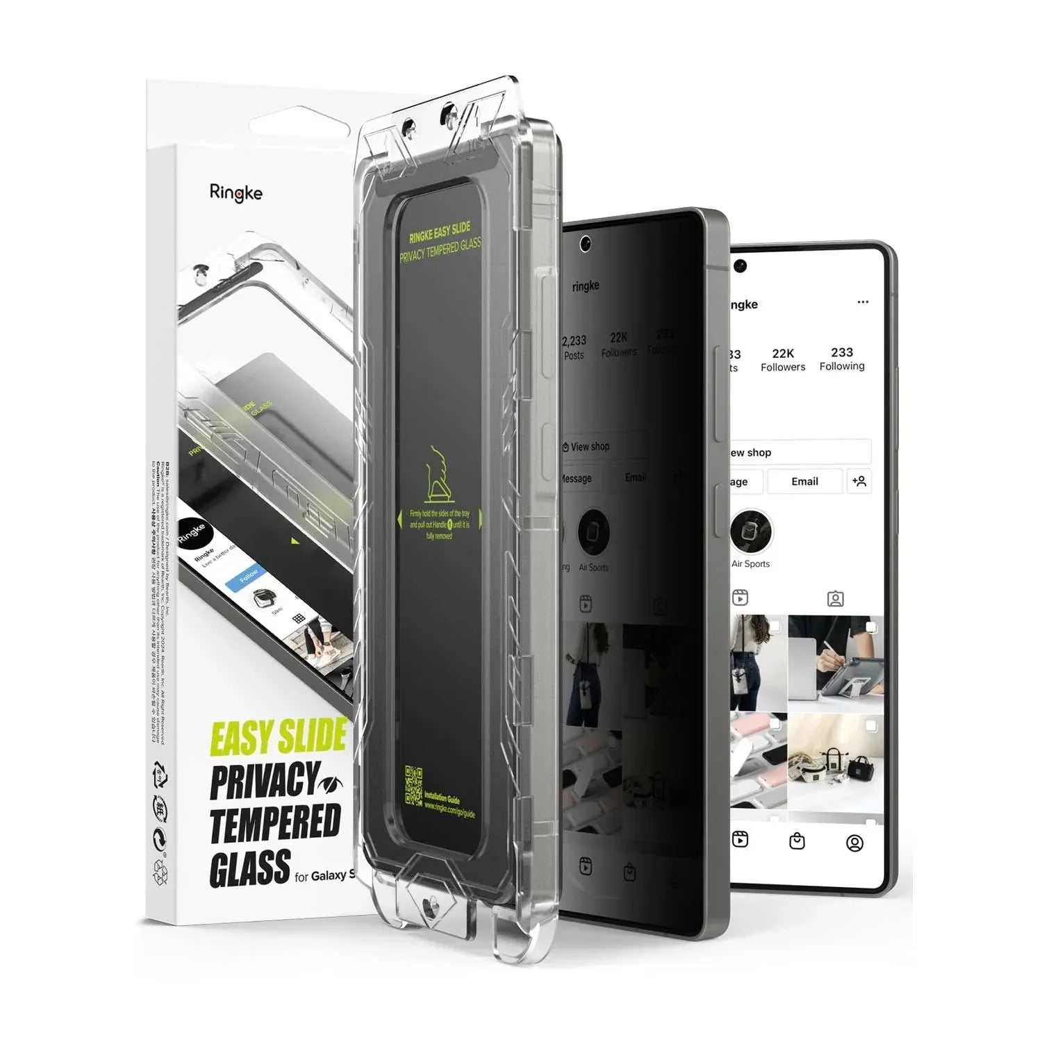 Protector de Pantalla Vidrio Ringke Anti-espía Galaxy S24 Ultra ( 2 UND )