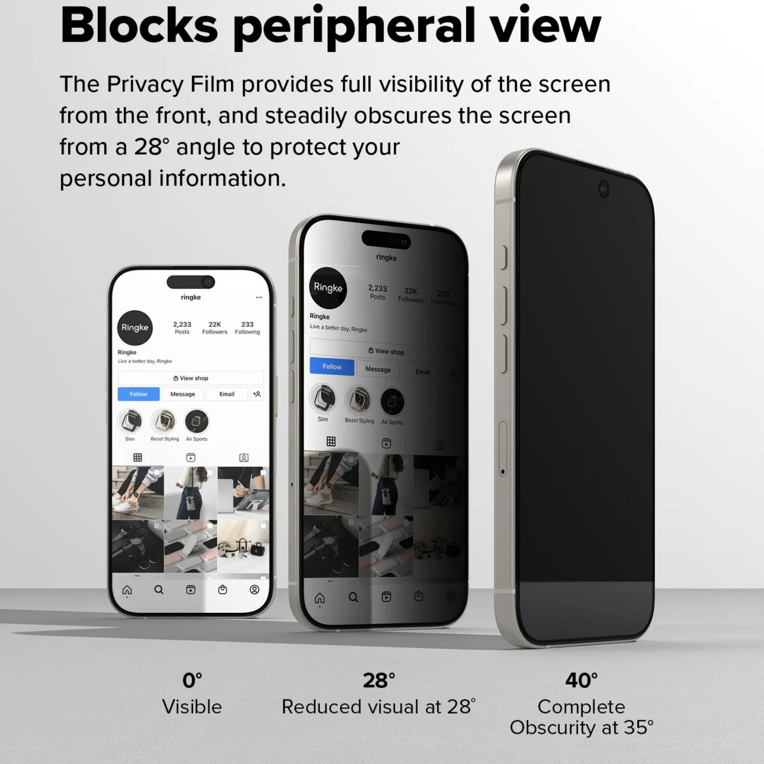 Protector de Pantalla Vidrio Ringke Easy Slide Anti-espía iPhone 16 Pro Max (Instalador) 1und