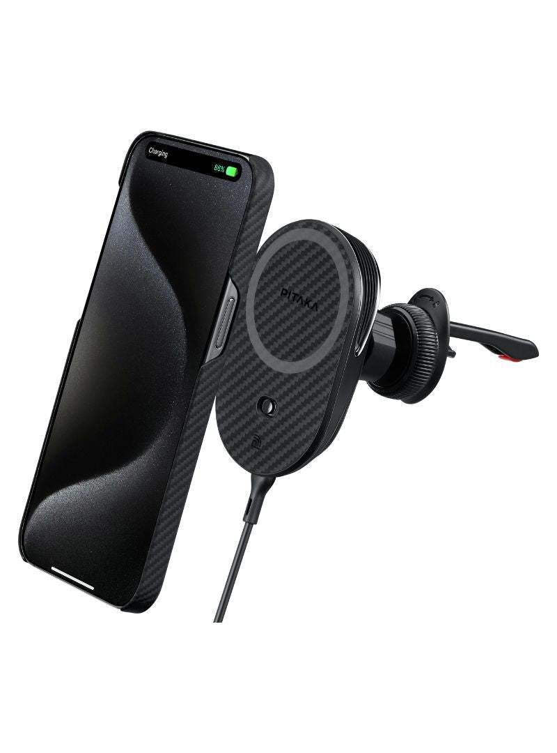 Cargador Inalámbrico de Auto Pitaka MagEZ Car Mount Pro 2 Qi2