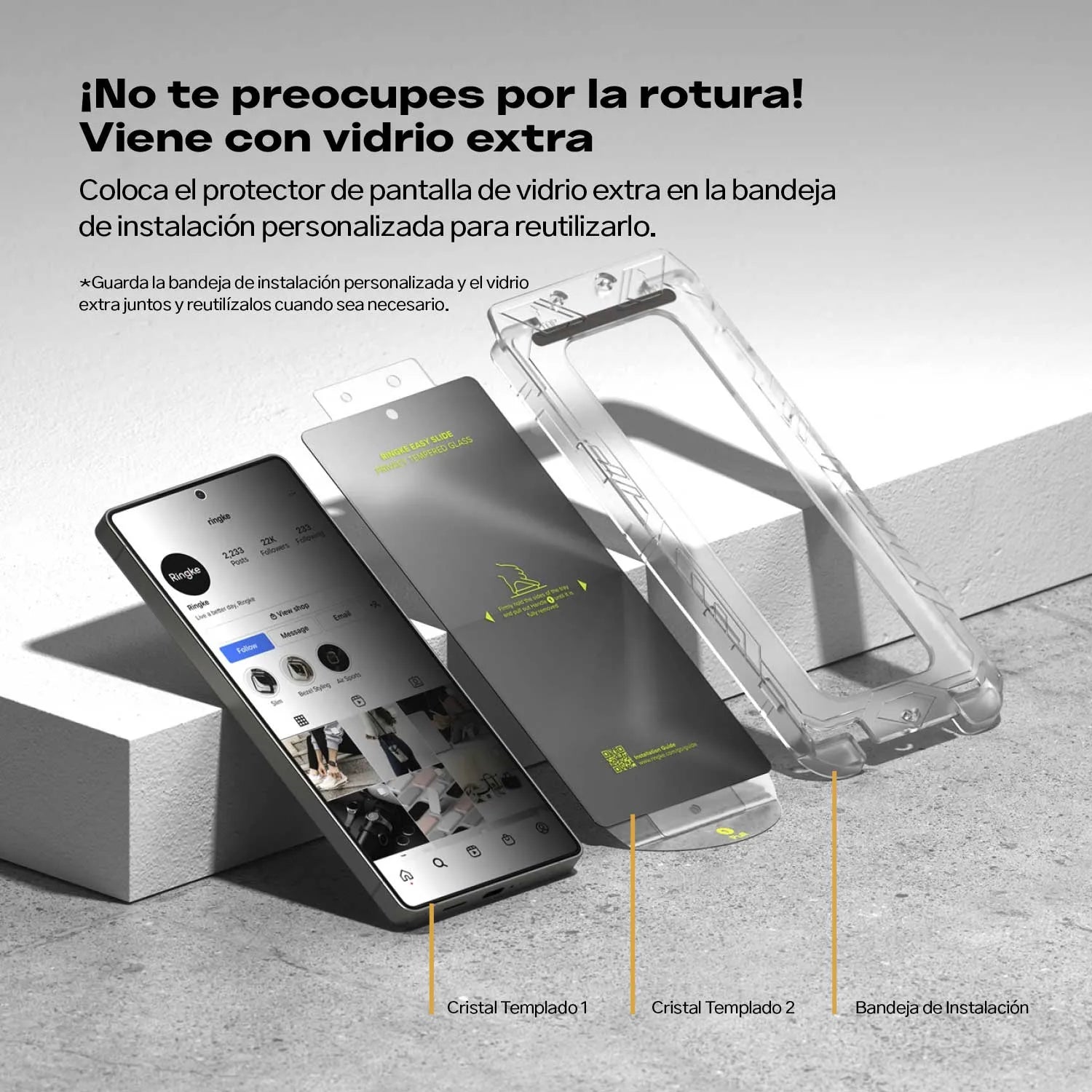 Protector de Pantalla Vidrio Ringke Anti-espía Galaxy S24 Ultra ( 2 UND )