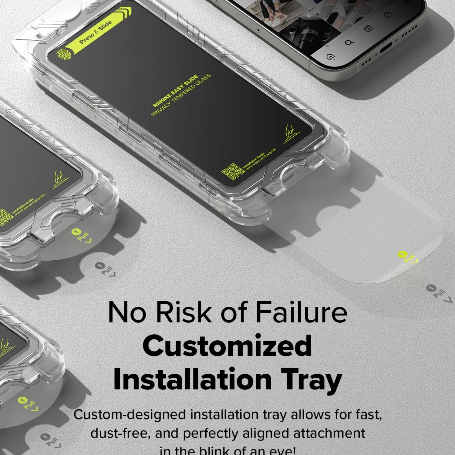 Protector de Pantalla Vidrio Ringke Easy Slide Anti-espía iPhone 16 Pro Max (Instalador) 1und