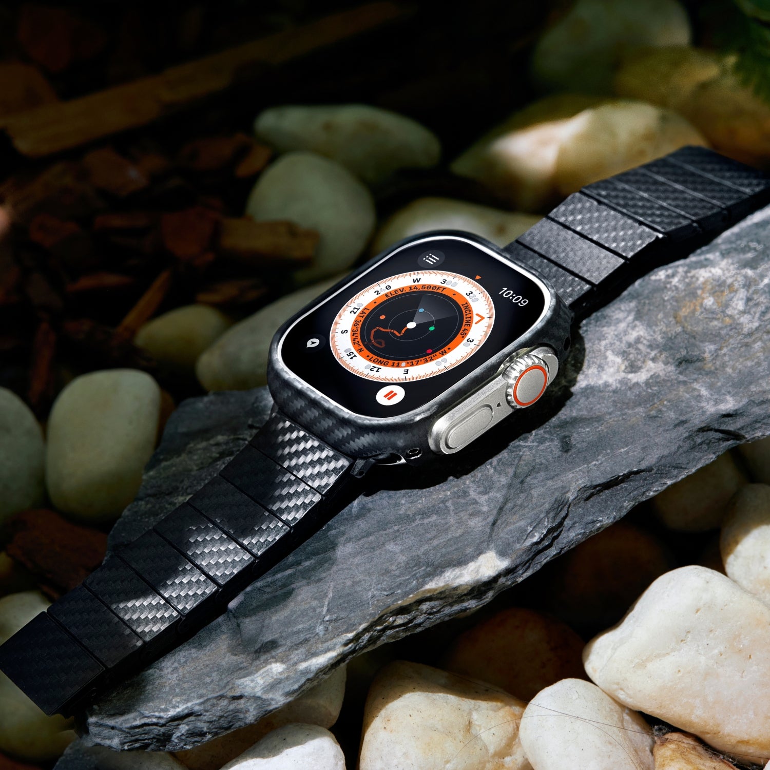 Correa de Fibra de Carbono Genuino para Apple Watch