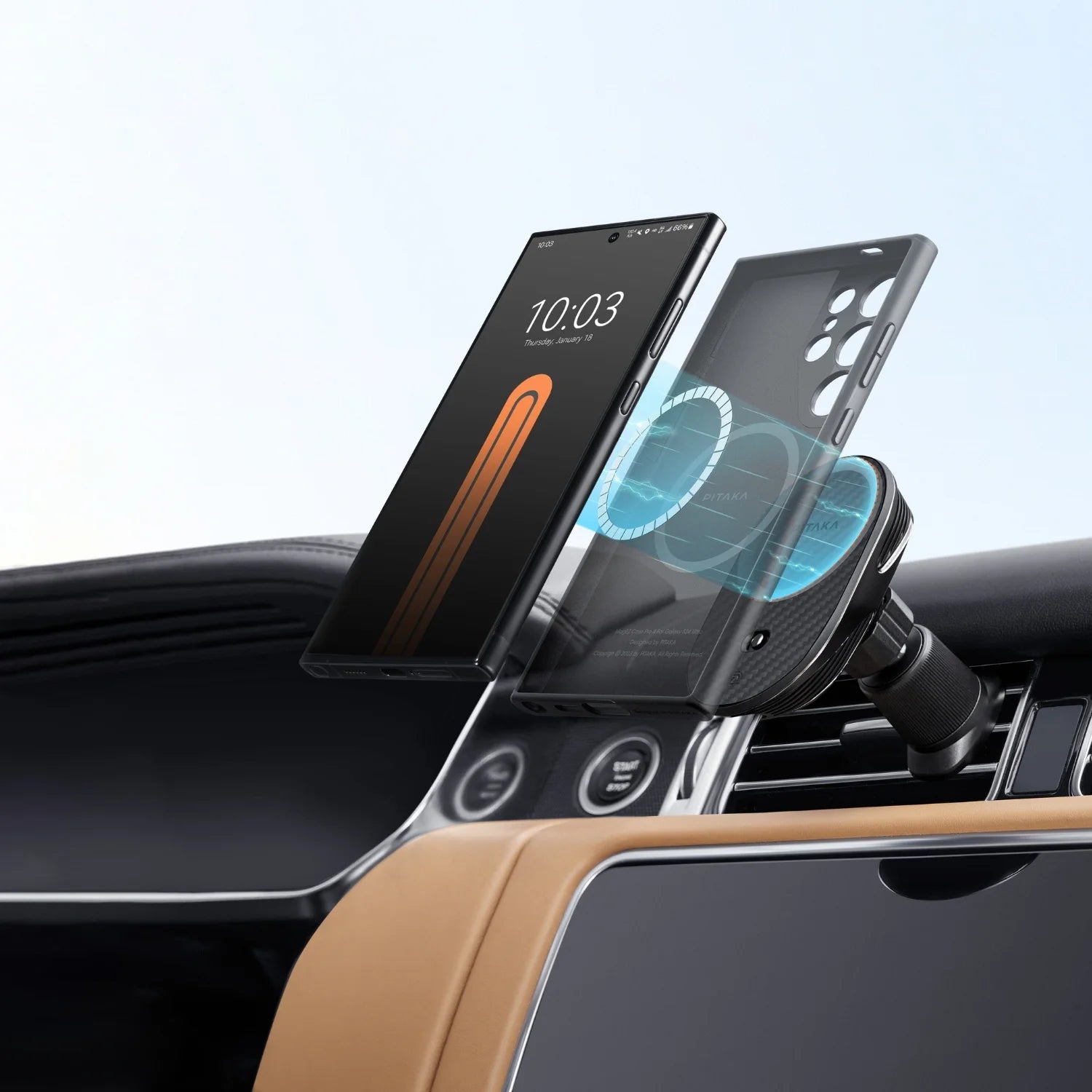 Case Protector Grado Militar PinButton NFC Galaxy S24 Ultra