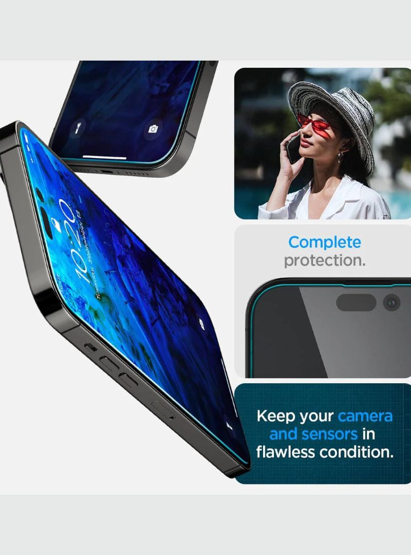 Protector de Pantalla Spigen EZ FIT GLAS.tR - iPhone 14 Pro Max ( 2Pack )