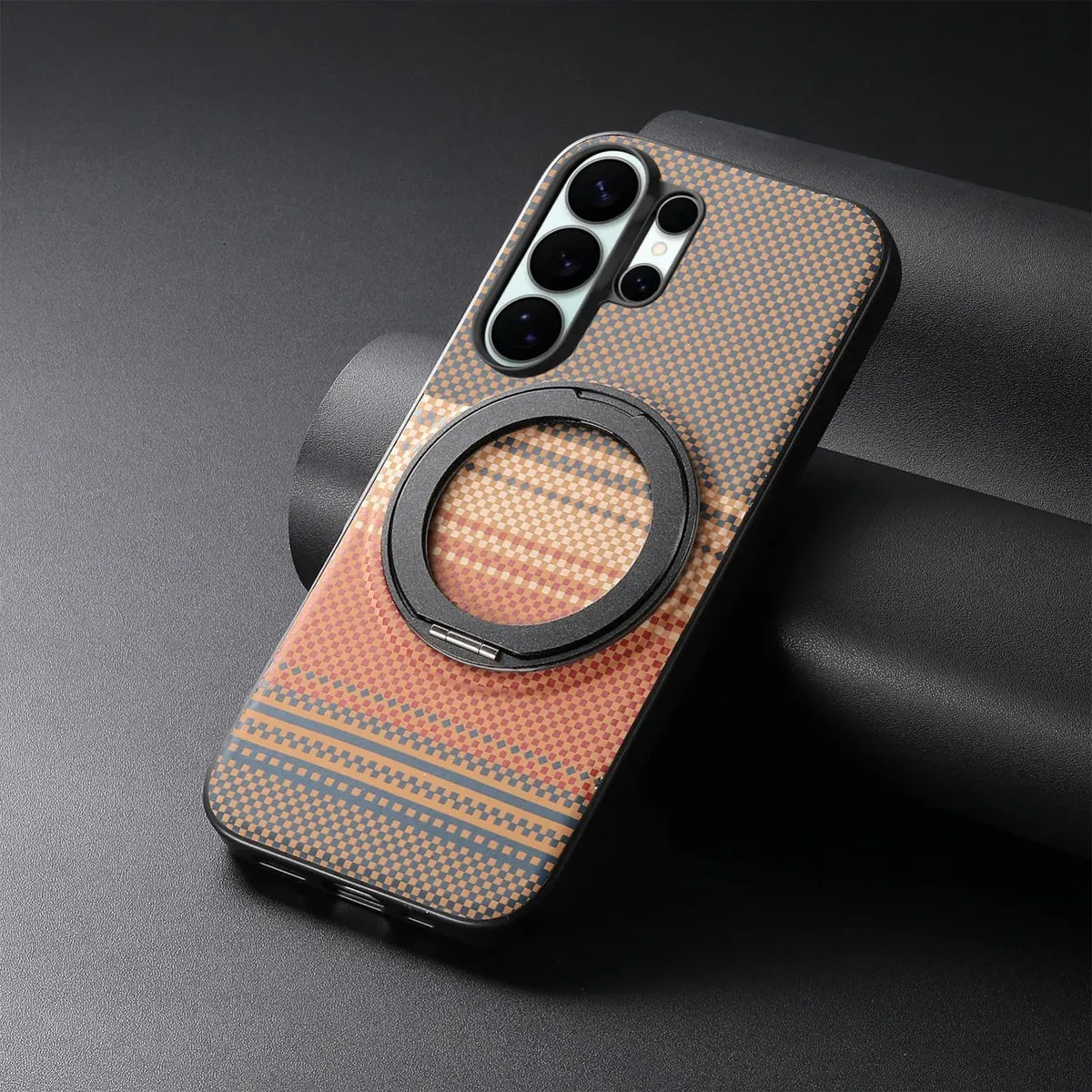 Case Diseño Fibra Con Parante Giratorio Galaxy A57 (Magsafe)