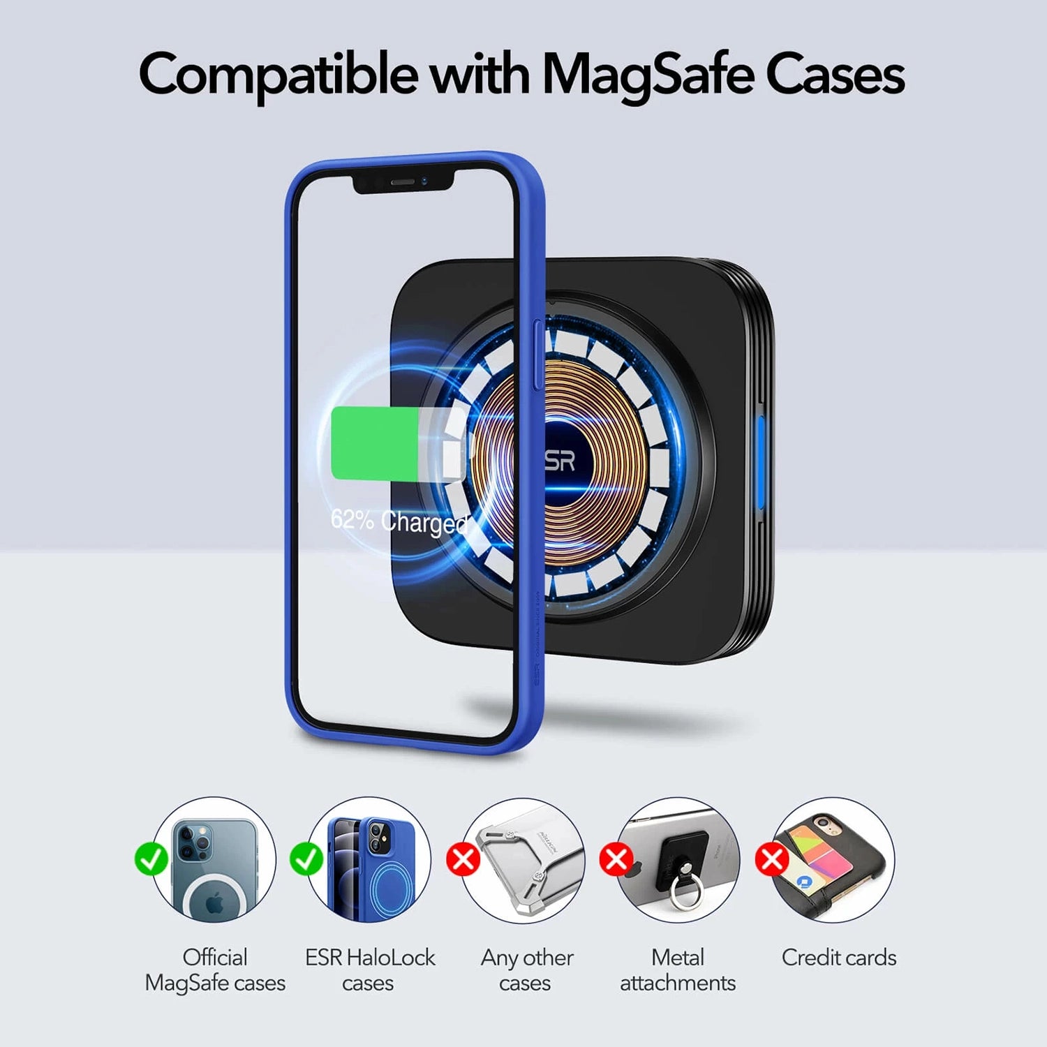 Cargador Inalámbrico Magnético HaloLock™  Magsafe