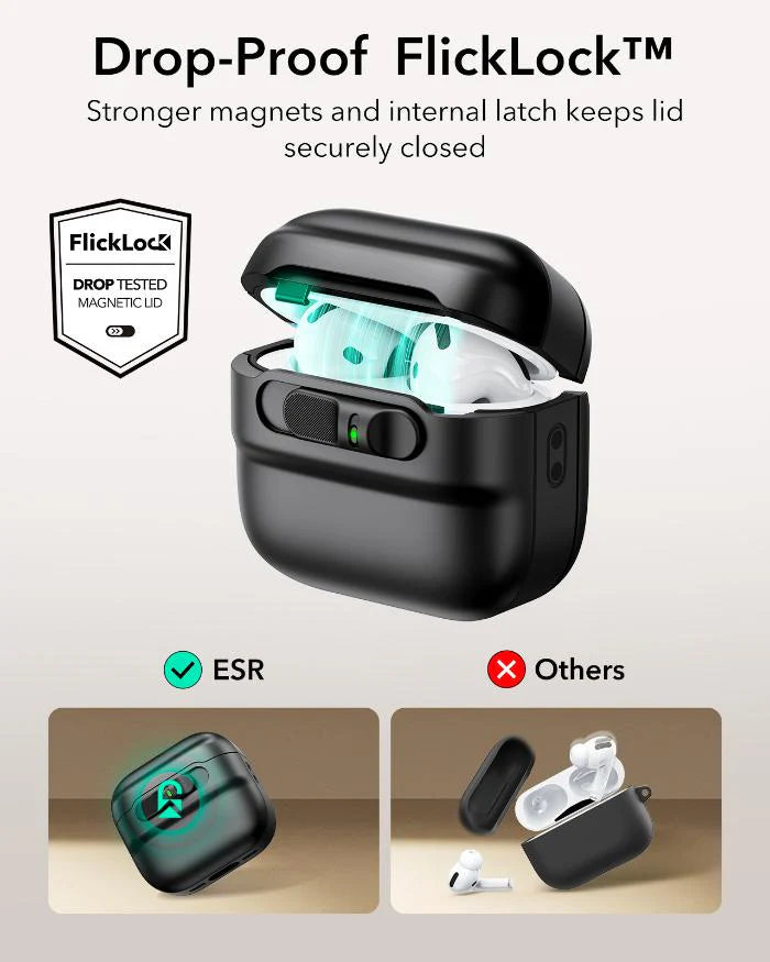 ESR Pulse FlickLock Case for AirPods 4 with HaloLock