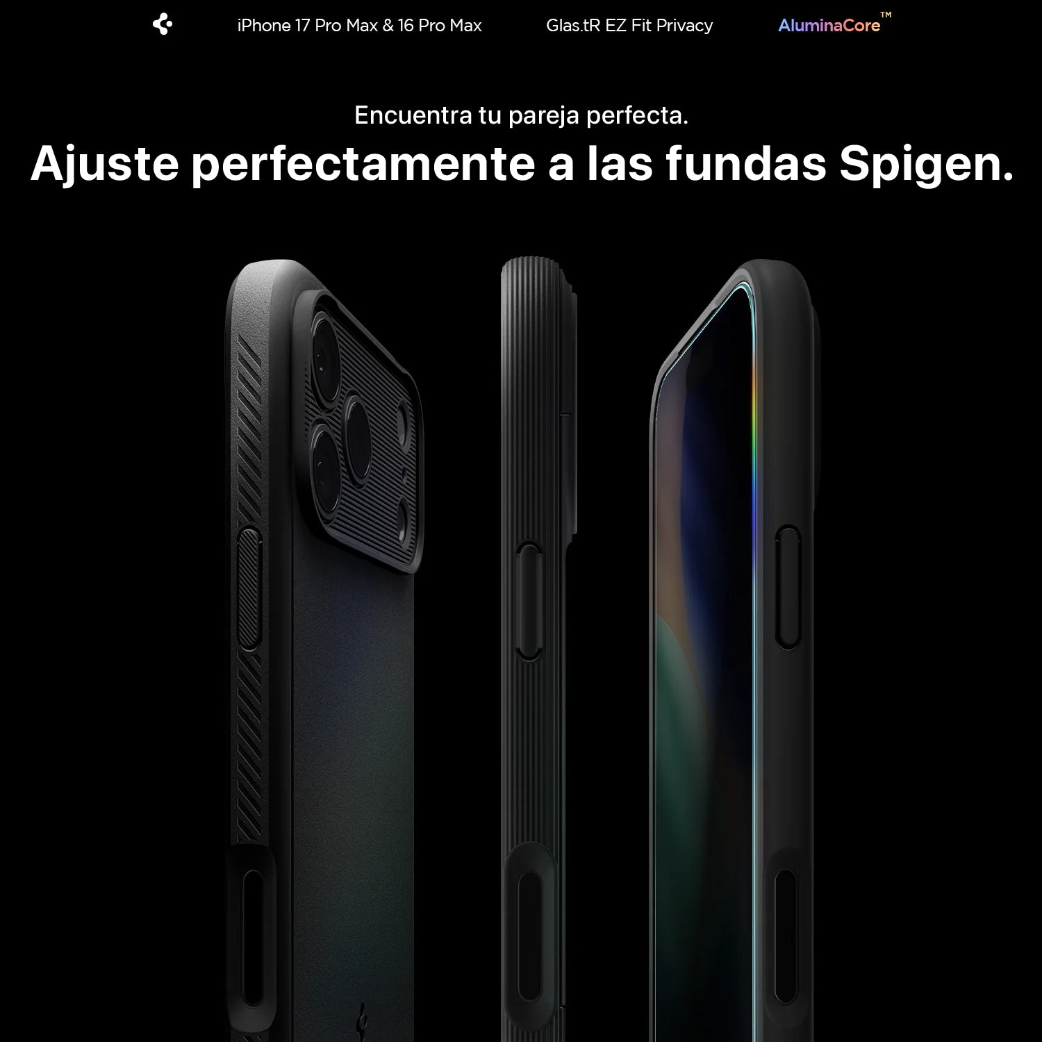 Protector de Pantalla Spigen EZ FIT GLAS.tR Privacy iPhone 17 Pro / 17 / 16 Pro (1 UND)