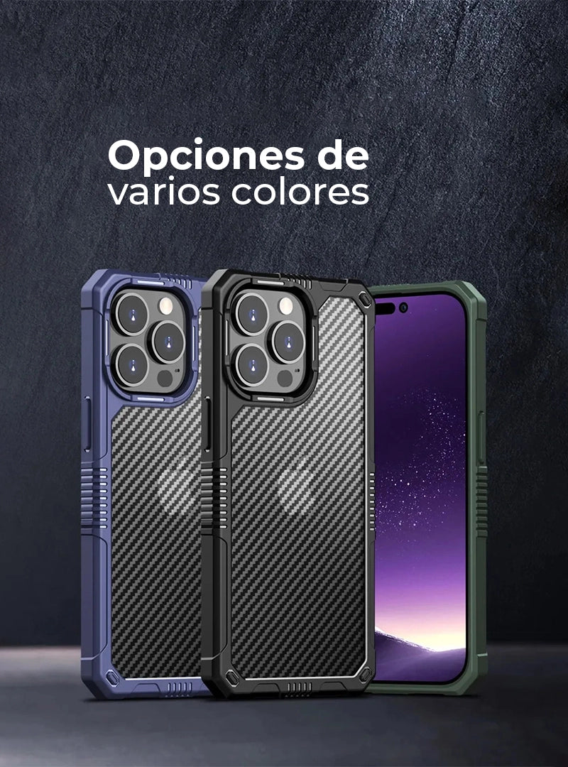 Case Antishock Carbono Transparente iPhone 14 Pro Max