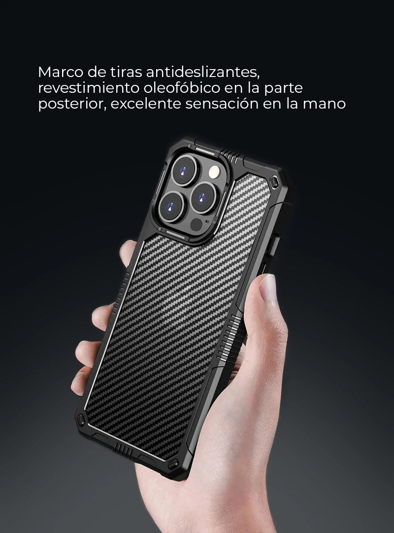 Case Antishock Carbono Transparente iPhone 14 Pro Max