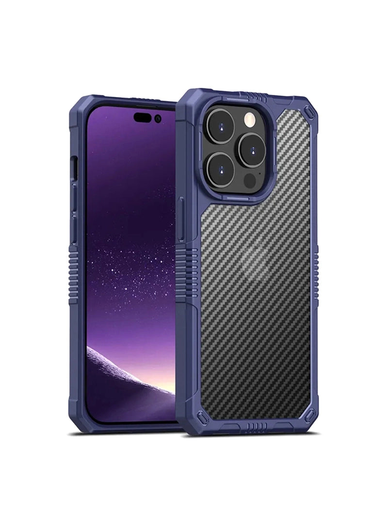 Case Antishock Carbono Transparente iPhone 14 Pro Max