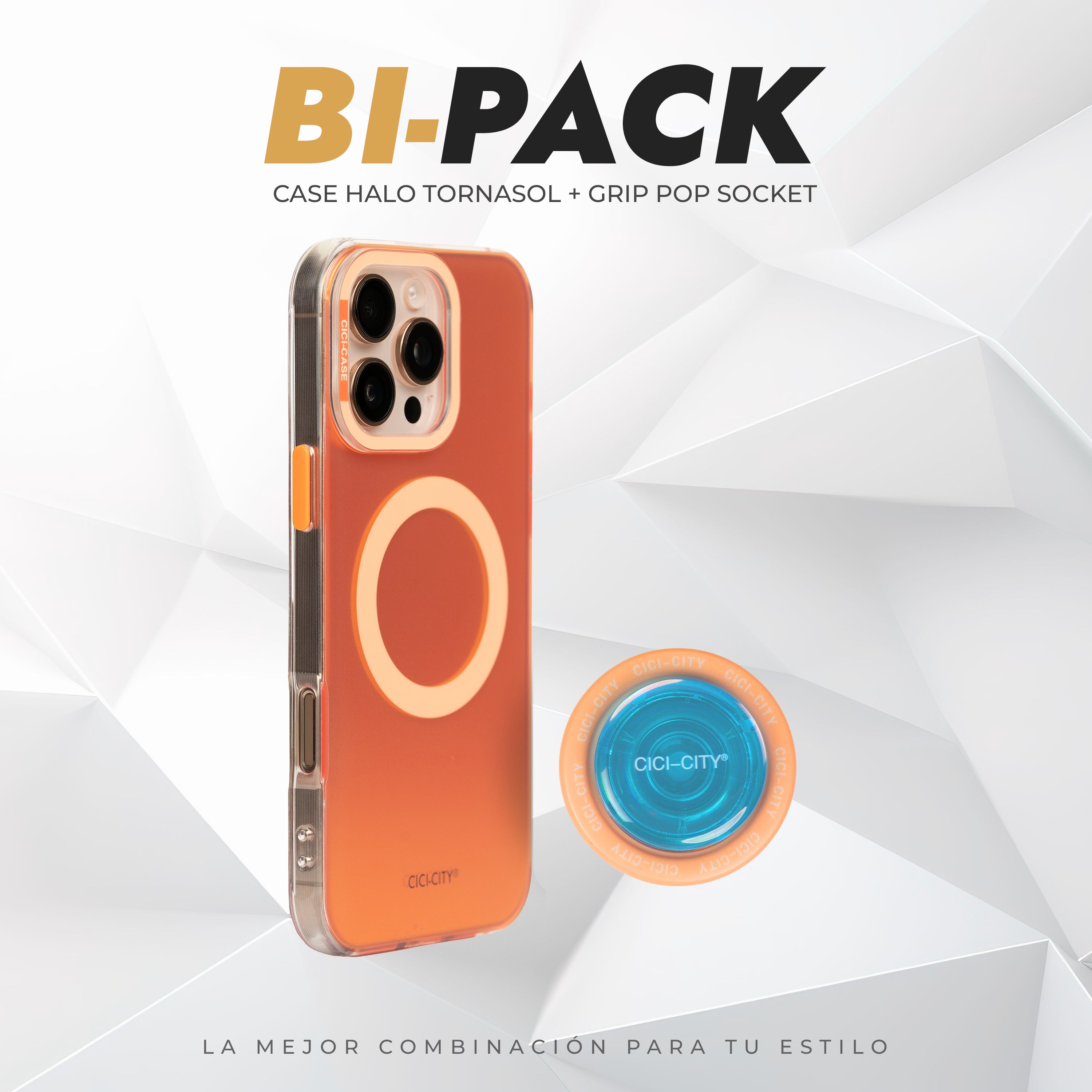 BIPACK CASE HALO + POP SOCKET / IPHONE 16 PRO MAX