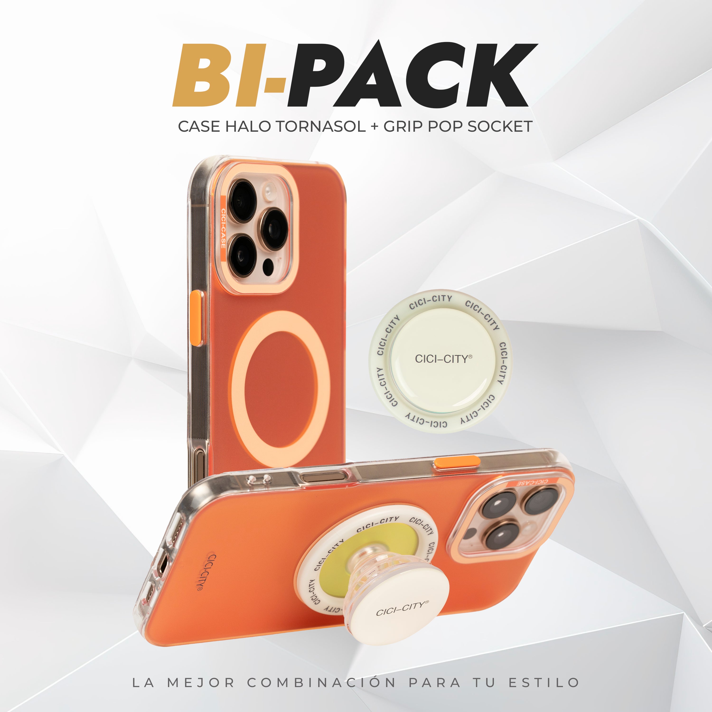 Bipack Case Halo + Pop Socket / iPhone 16 Pro