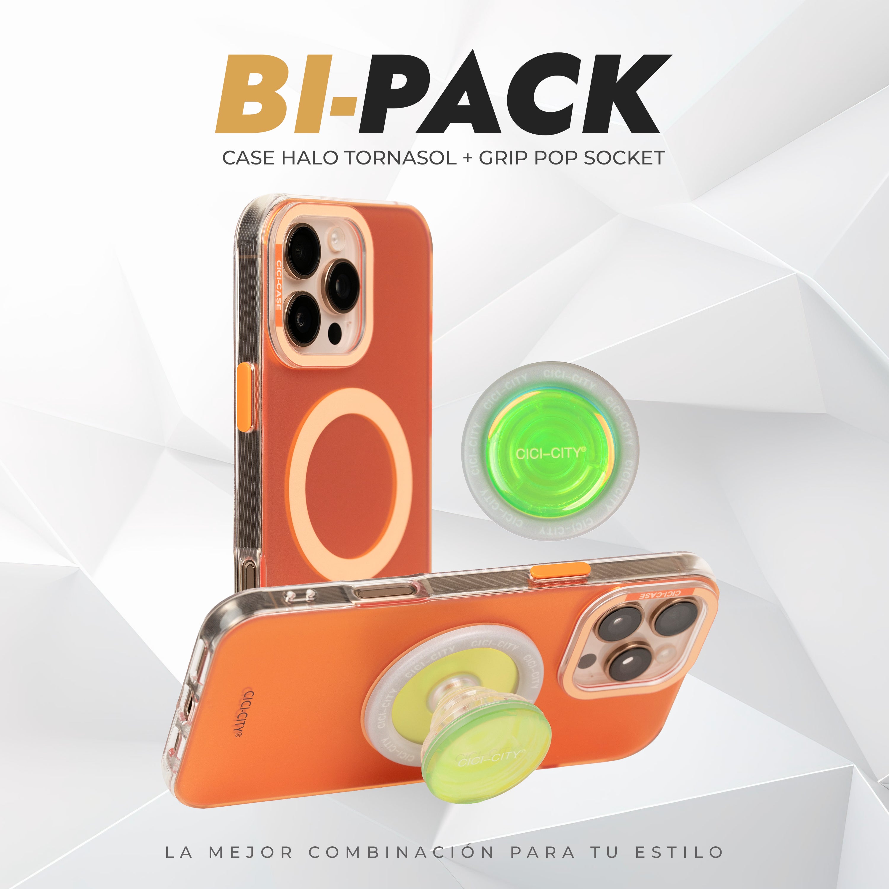 Bipack Case Halo + Pop Socket / iPhone 16 Pro