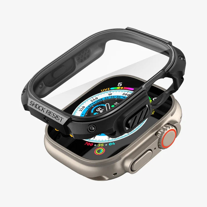 Case + Vidrio Spigen Tough Armor Apple Watch Ultra 49mm ( 2 en 1 )