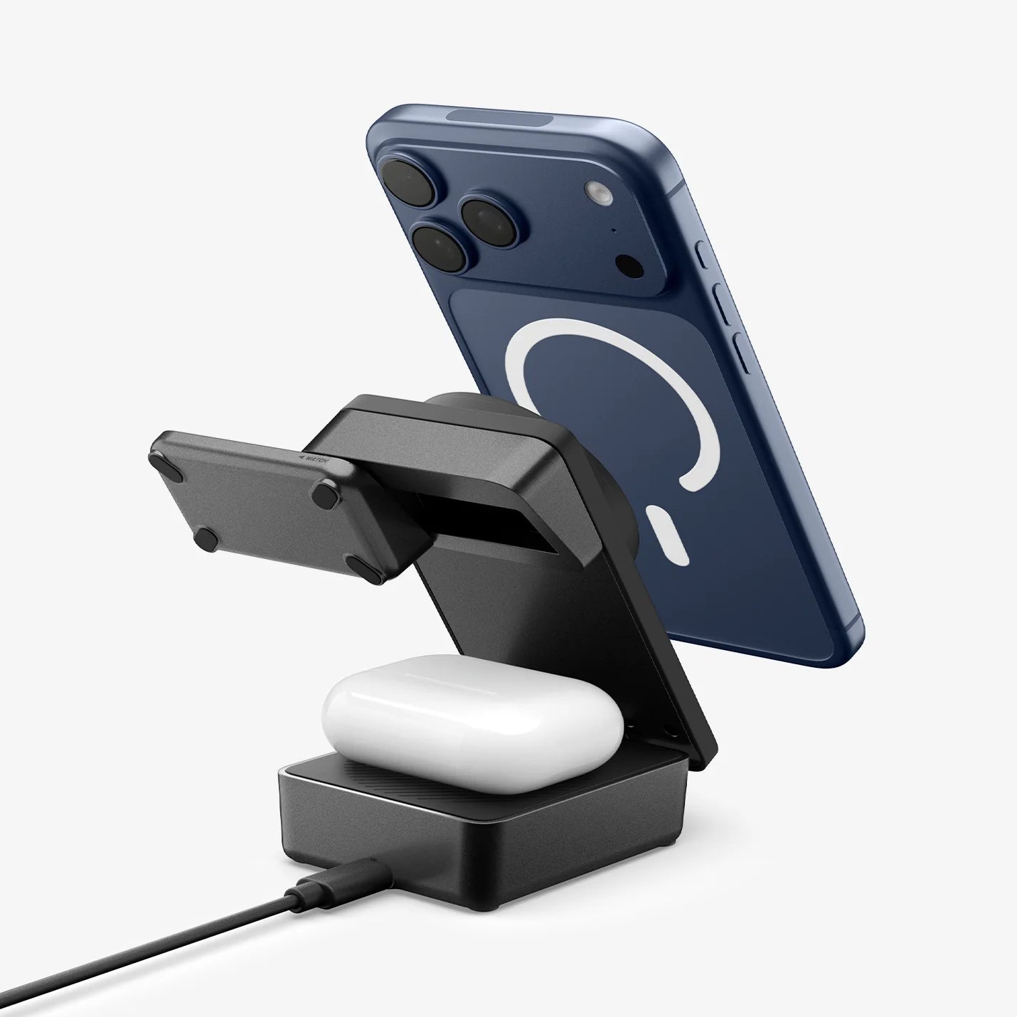 Cargador Stand Essential / Qi2.2 - Spigen 3 en 1 - 25W