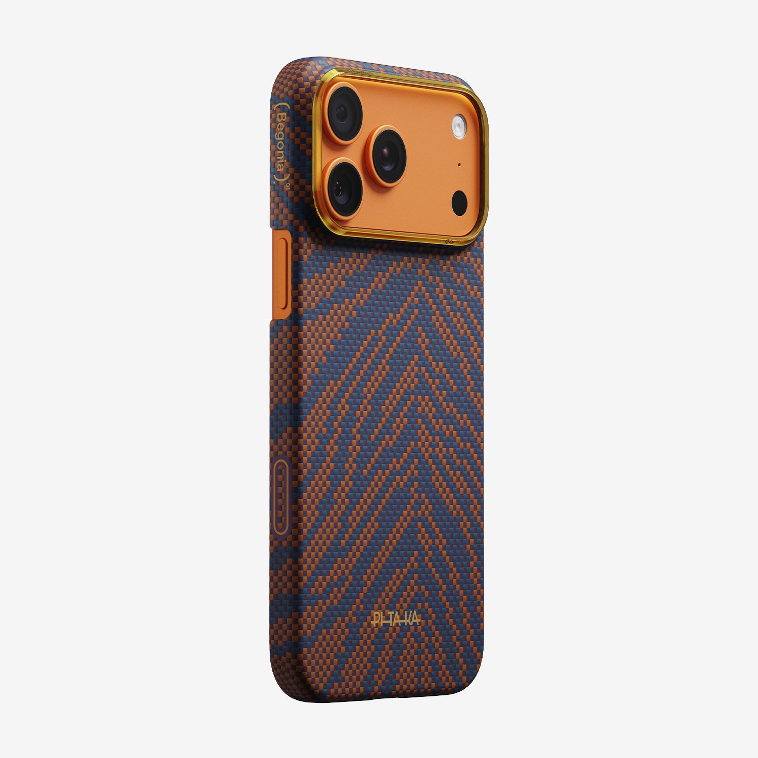 Case Pitaka Aramid Edge para iPhone 17 Pro Max - Burning Orange (PitaTap™)