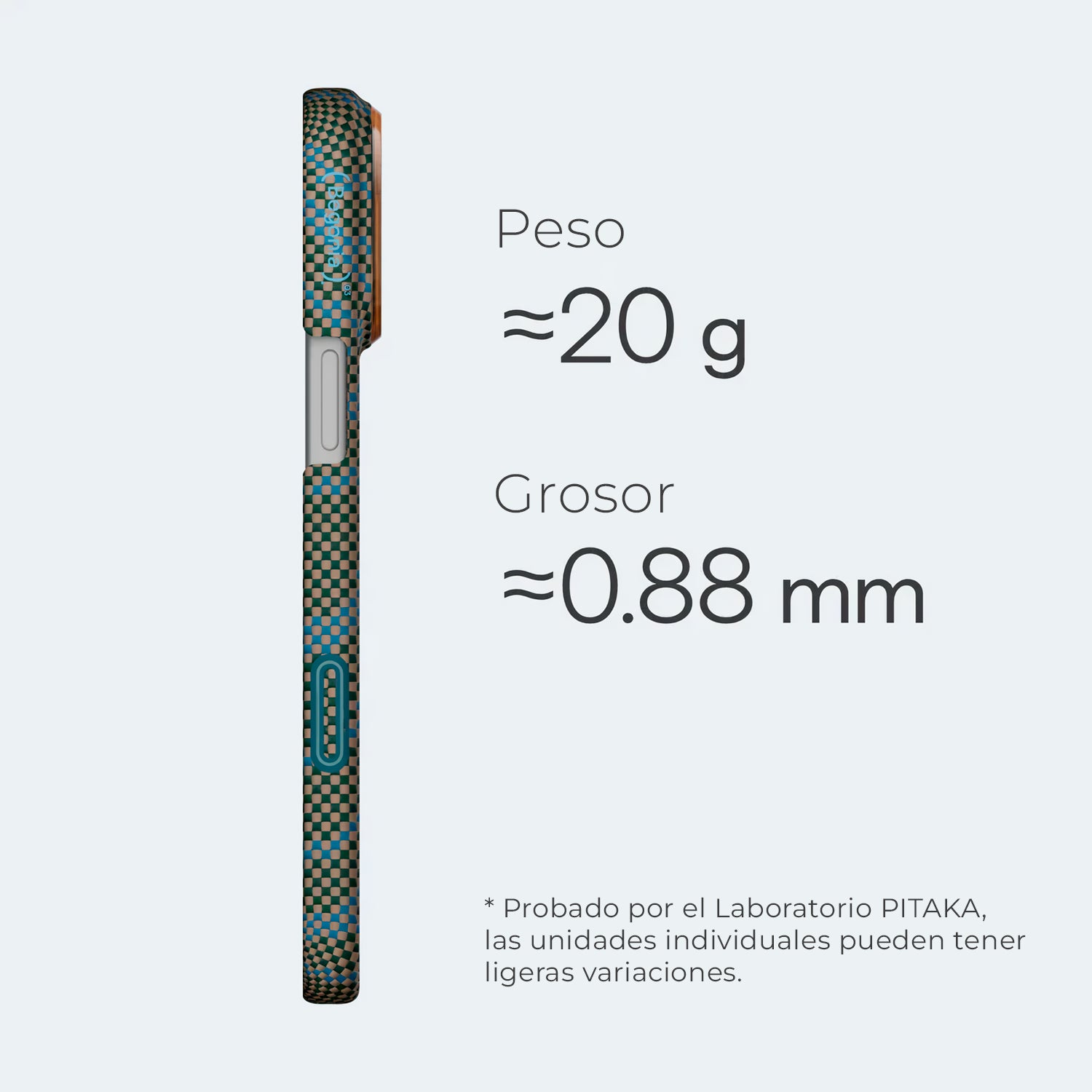 Case Pitaka Aramid Edge para iPhone 17 Pro Max - Dive Green (PitaTap™)