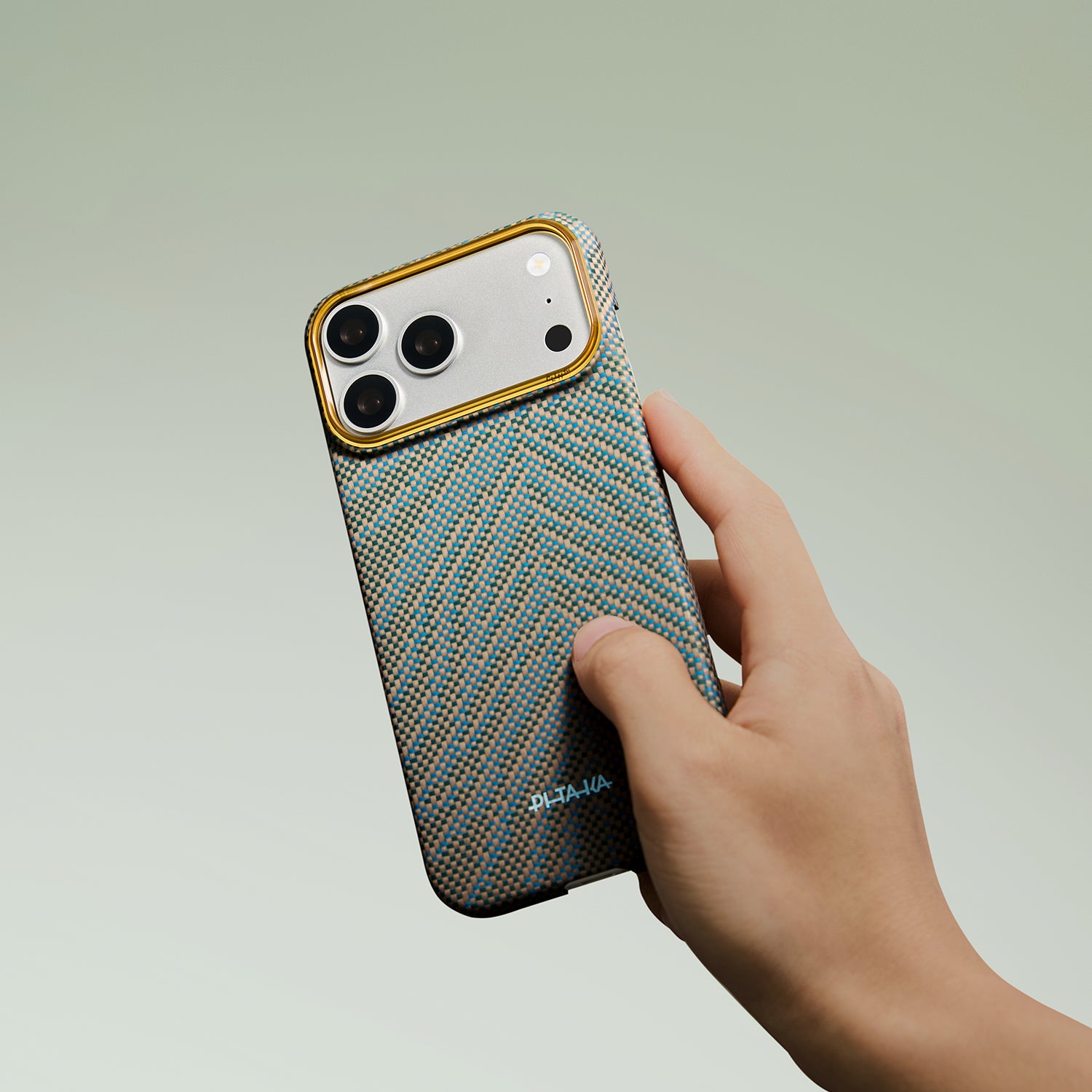 Case Pitaka Aramid Edge para iPhone 17 Pro Max - Dive Green (PitaTap™)