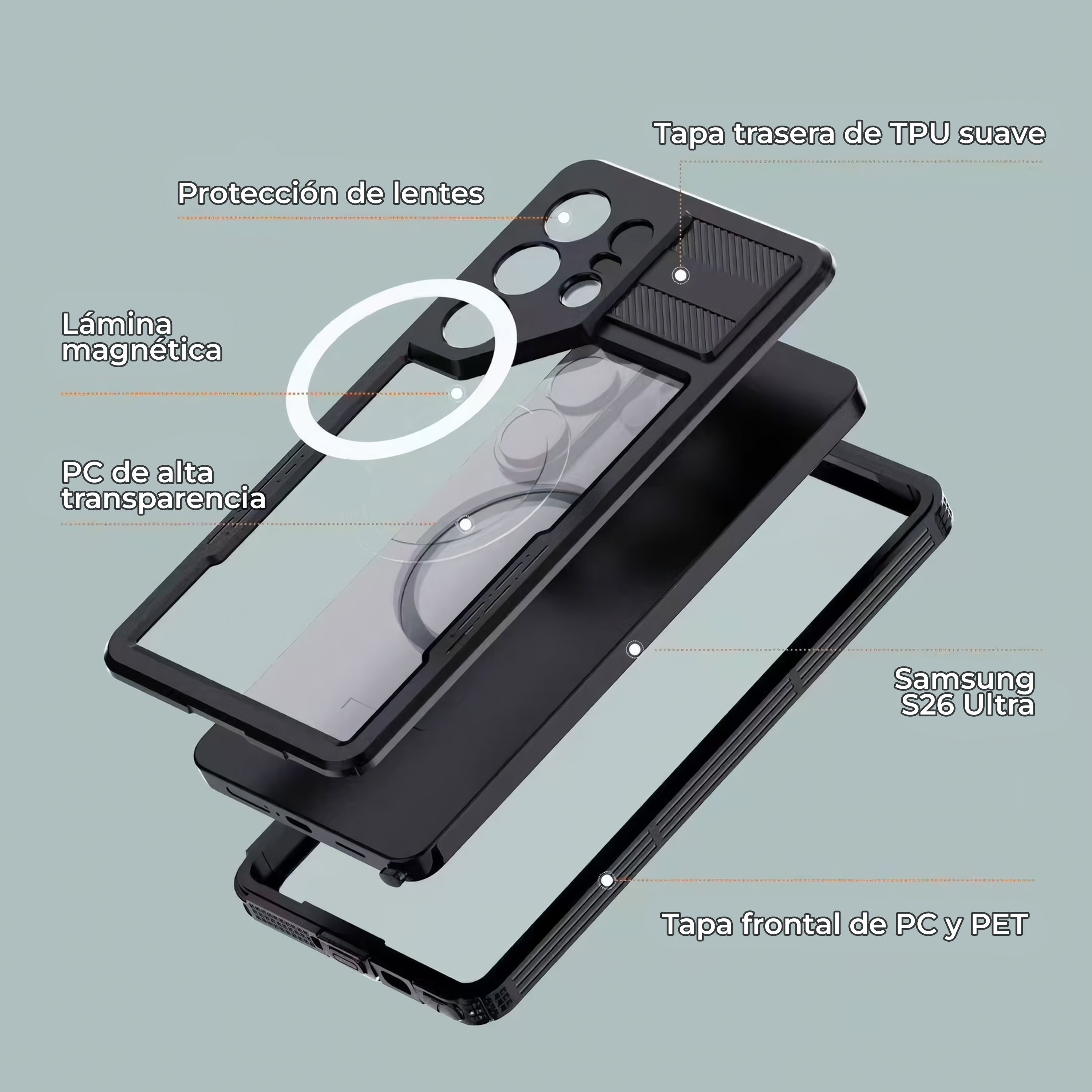 Case Redpepper Acuático IP68 - Galaxy S26 Ultra (con mica)