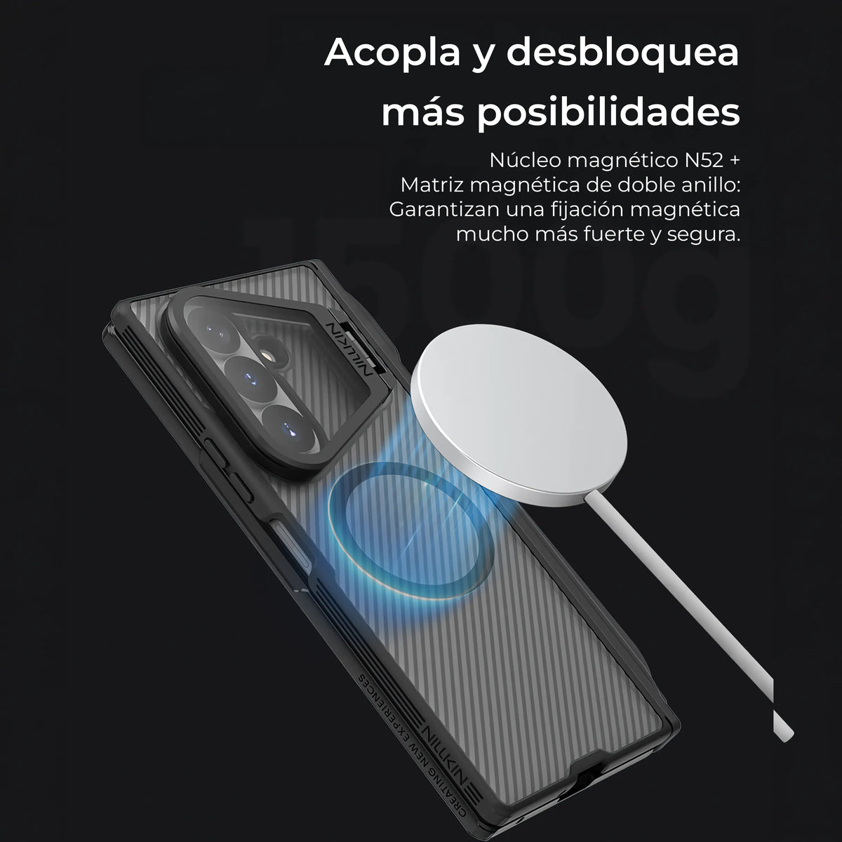 Case Nillkin Lens Guard CamShield Pro - Galaxy Z Fold 8 Ultra ( Incluye Lápiz )(Smoke)