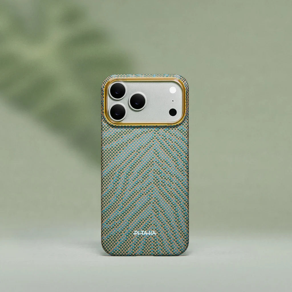 Case Pitaka Aramid Edge para iPhone 17 Pro - Dive Green (PitaTap™)
