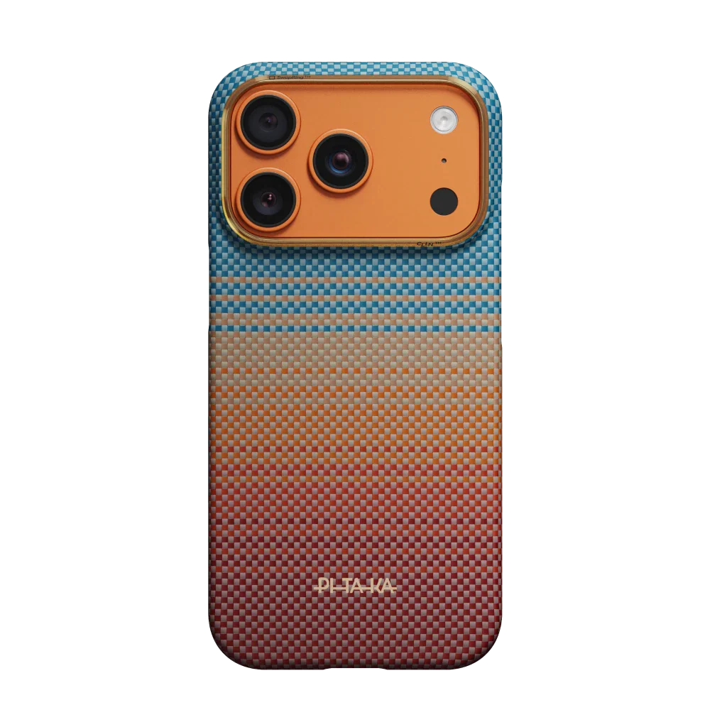 Case Pitaka Aramid Edge para iPhone 17 Pro - California Sunset 2.0 Dream 01 (PitaTap™)