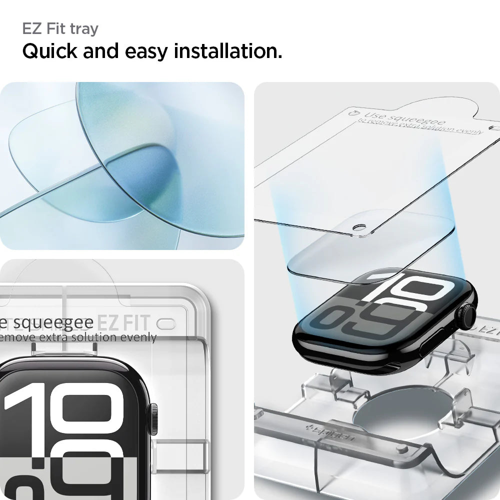 Vidrio Templado Spigen Elite Shield Ez Fit Apple Watch 10 - 46mm