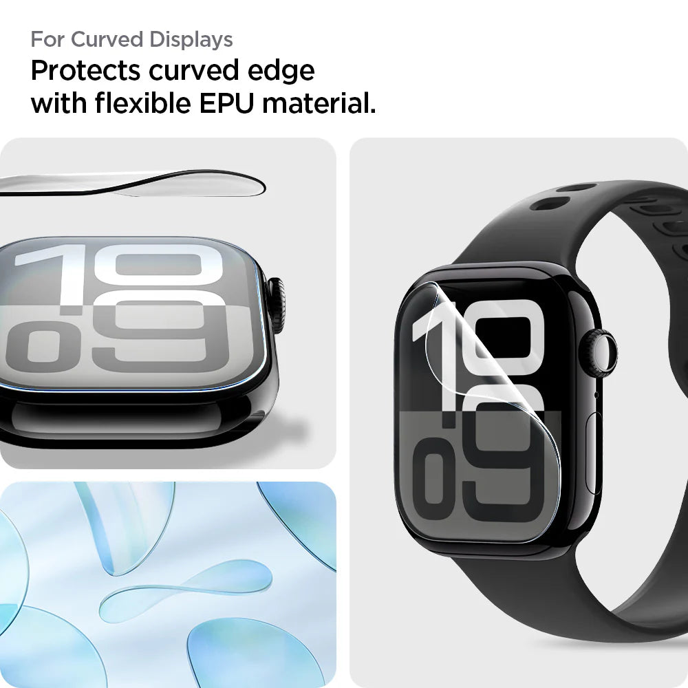 Vidrio Templado Spigen Elite Shield Ez Fit Apple Watch 10 - 46mm