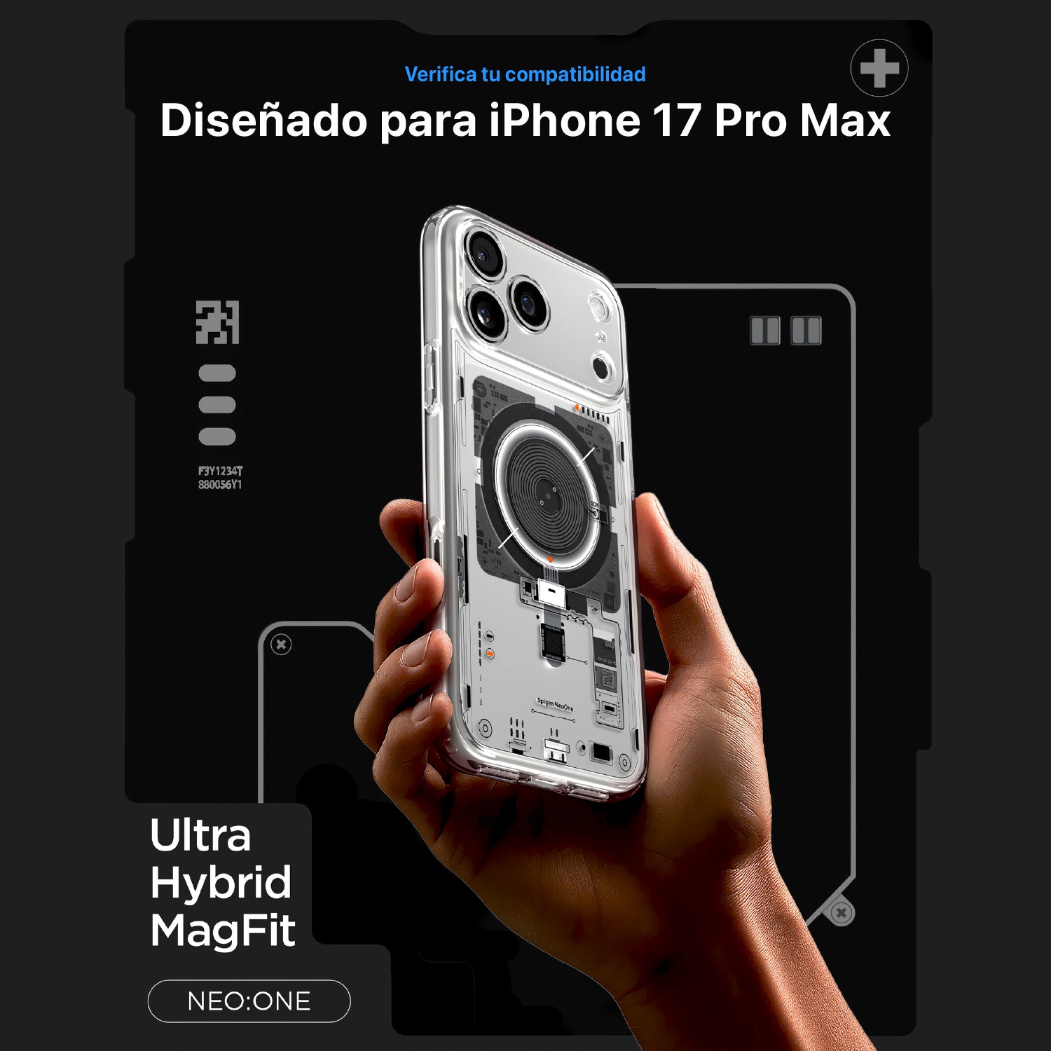 Case Spigen Ultra Hybrid Neo One - iPhone 17 Pro Max (Magsafe) + Control de Cámara