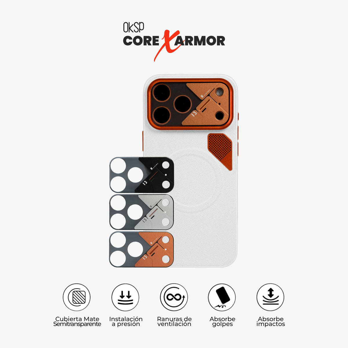 #Case Core X Armor - iPhone 17 Pro (MagSafe) (Color)_blanco