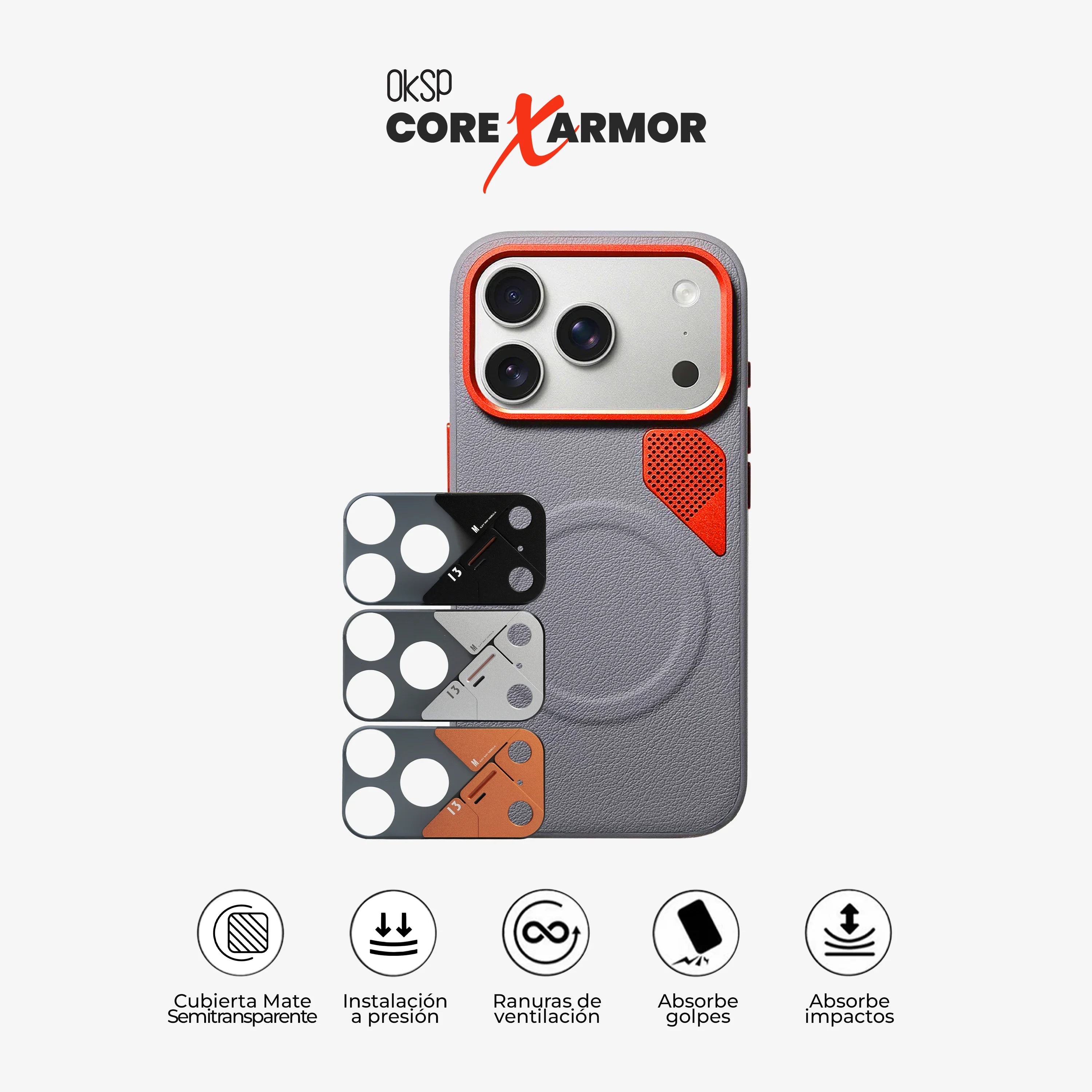 #Case Core X Armor - iPhone 17 Pro (MagSafe) (Color)_gris