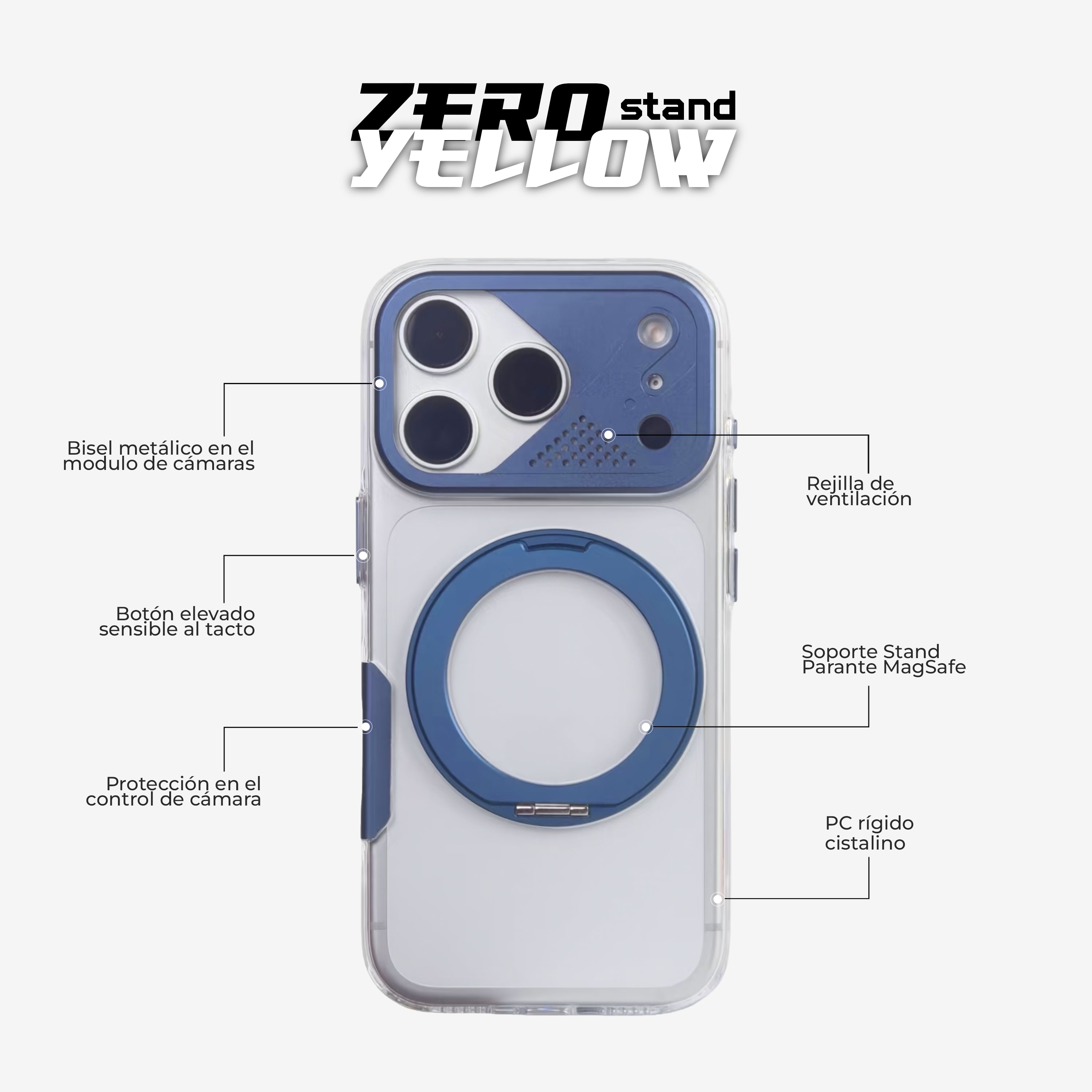 Case Zero Yellow Stand - iPhone 17 Pro (Magsafe)