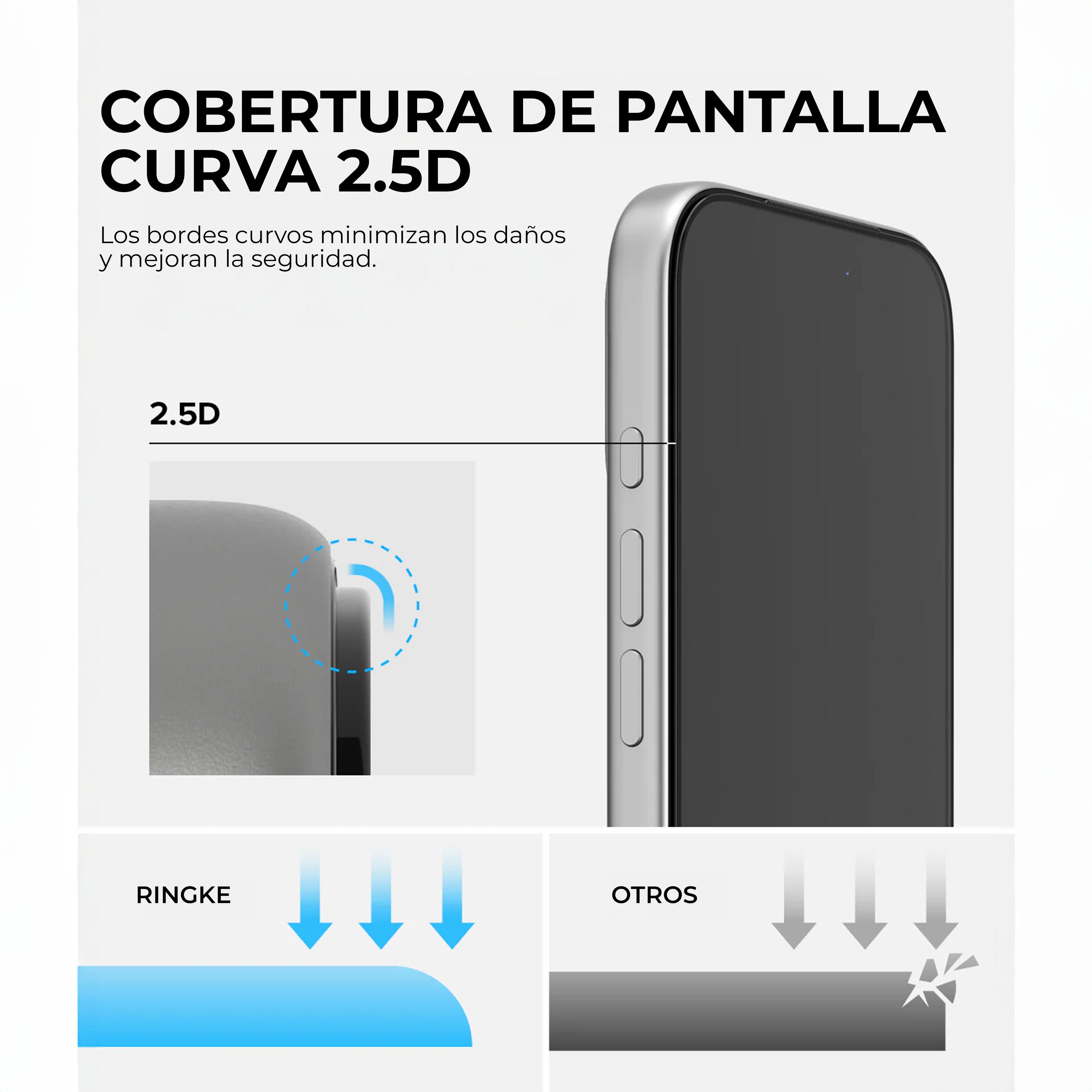 Protector de Pantalla Vidrio Ringke Easy Slide iPhone 17 Pro (Instalador) 2pcs