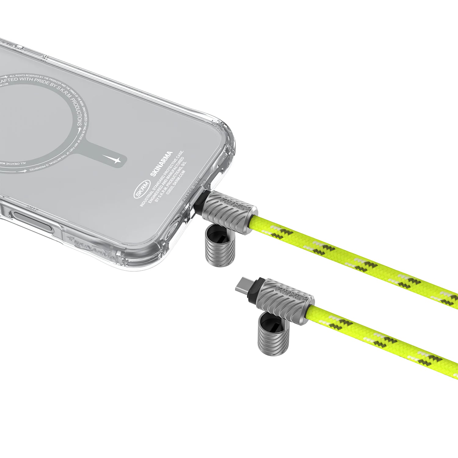 Correa Skinarma Lanyard DYNO VE NITEGLOW Cargador 2 en 1 con Cable USB-C
