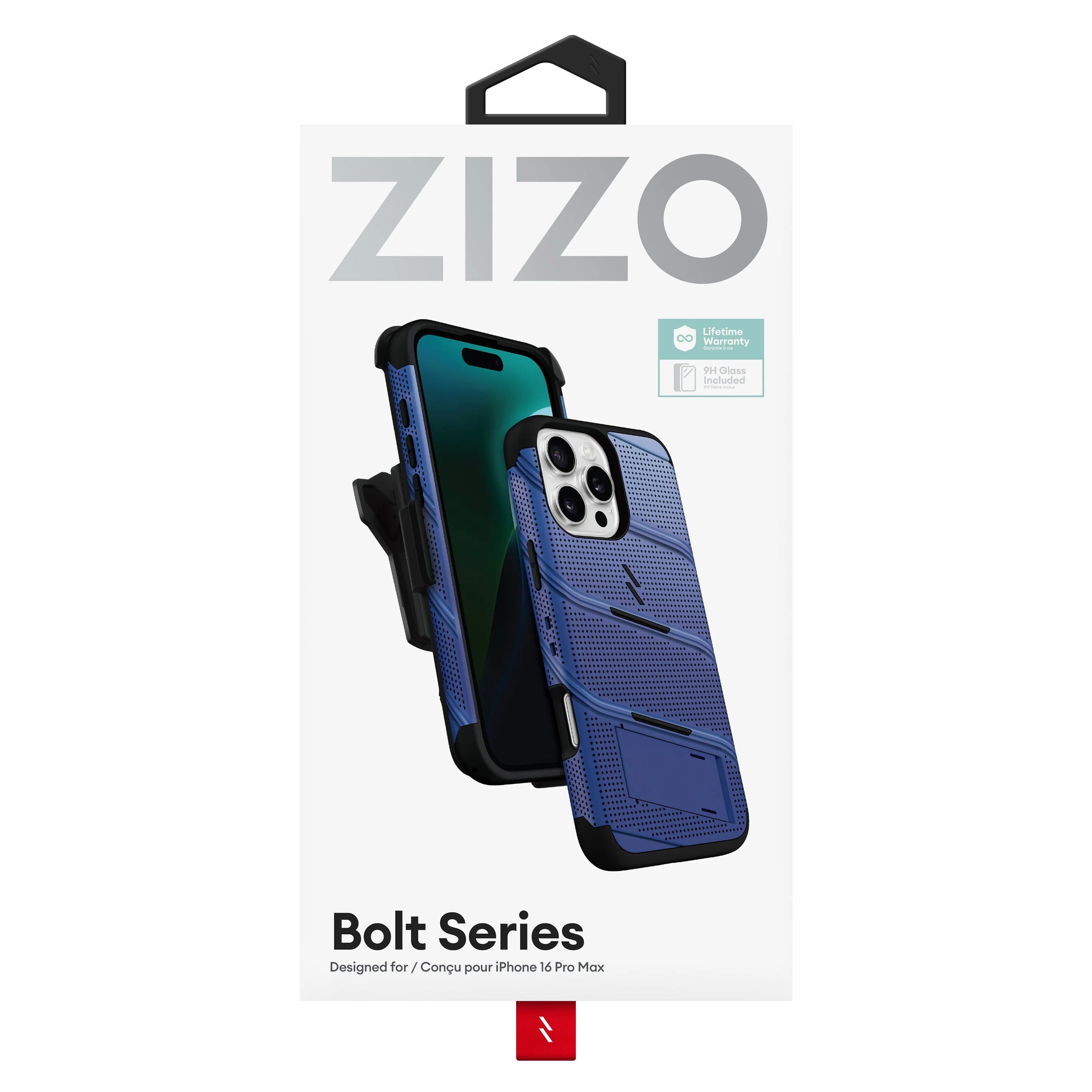 Case Zizo Bolt + Vidrio Templado 9H  iPhone 16 Pro Max
