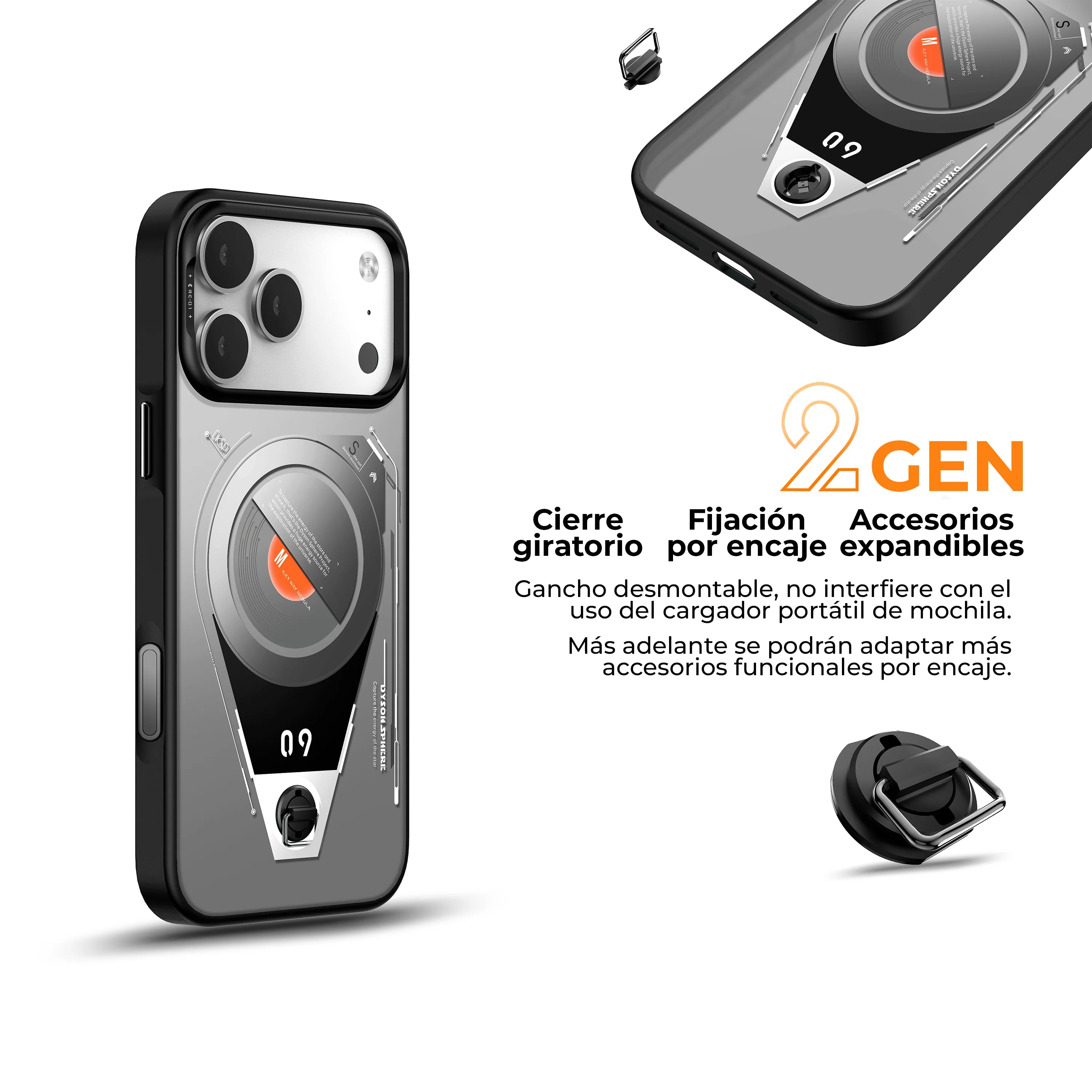Tri-Pack: Case + Enfriador + Strap OKSP - iPhone 17 Pro (MagSafe)