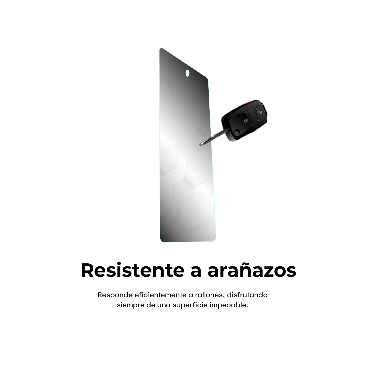 Protector Nanotech antiespía 7H resistente a arañazos, ilustrado con llave sobre superficie, para Samsung Galaxy S25 Ultra.