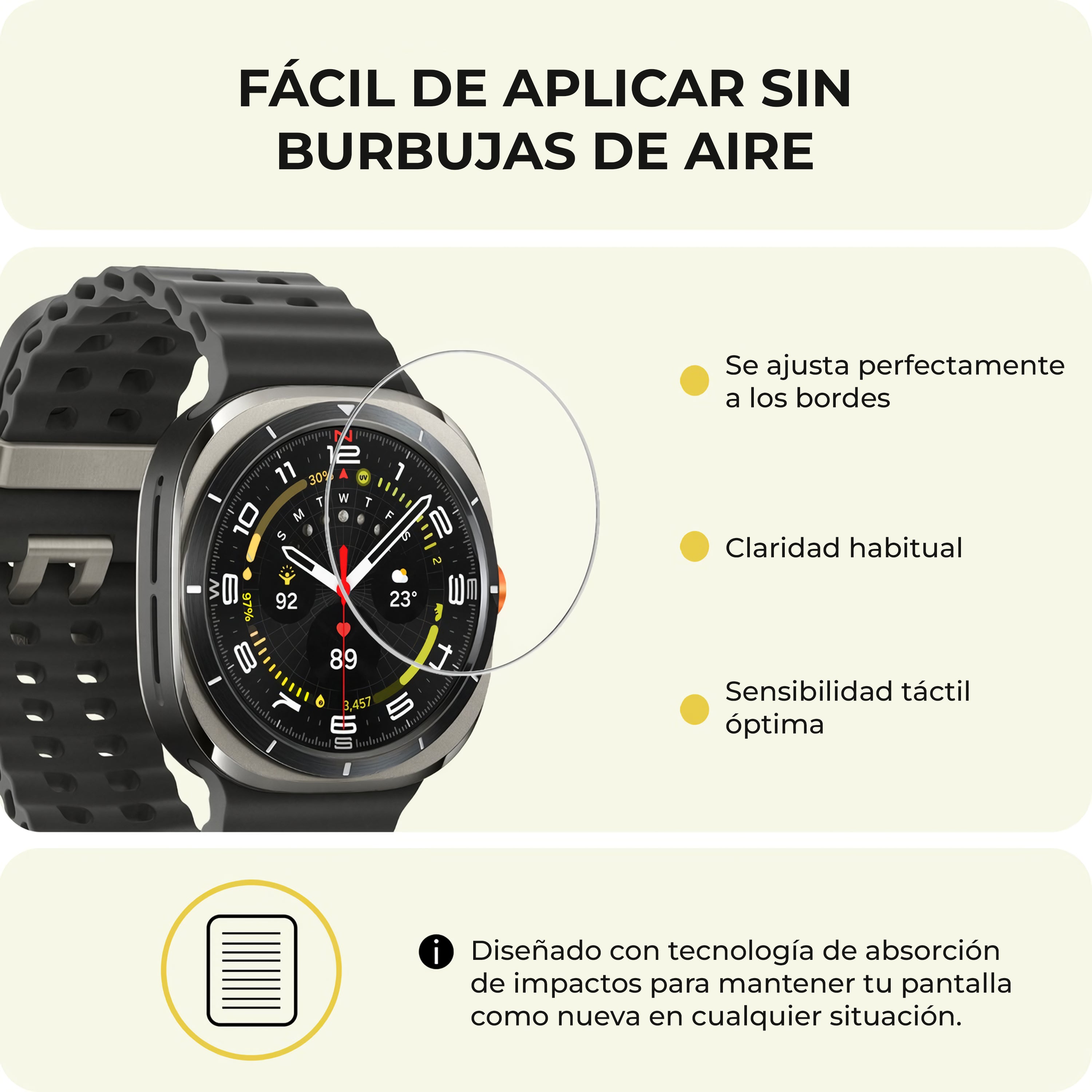 Protector de Pantalla HD Samsung Galaxy Watch 7 Ultra