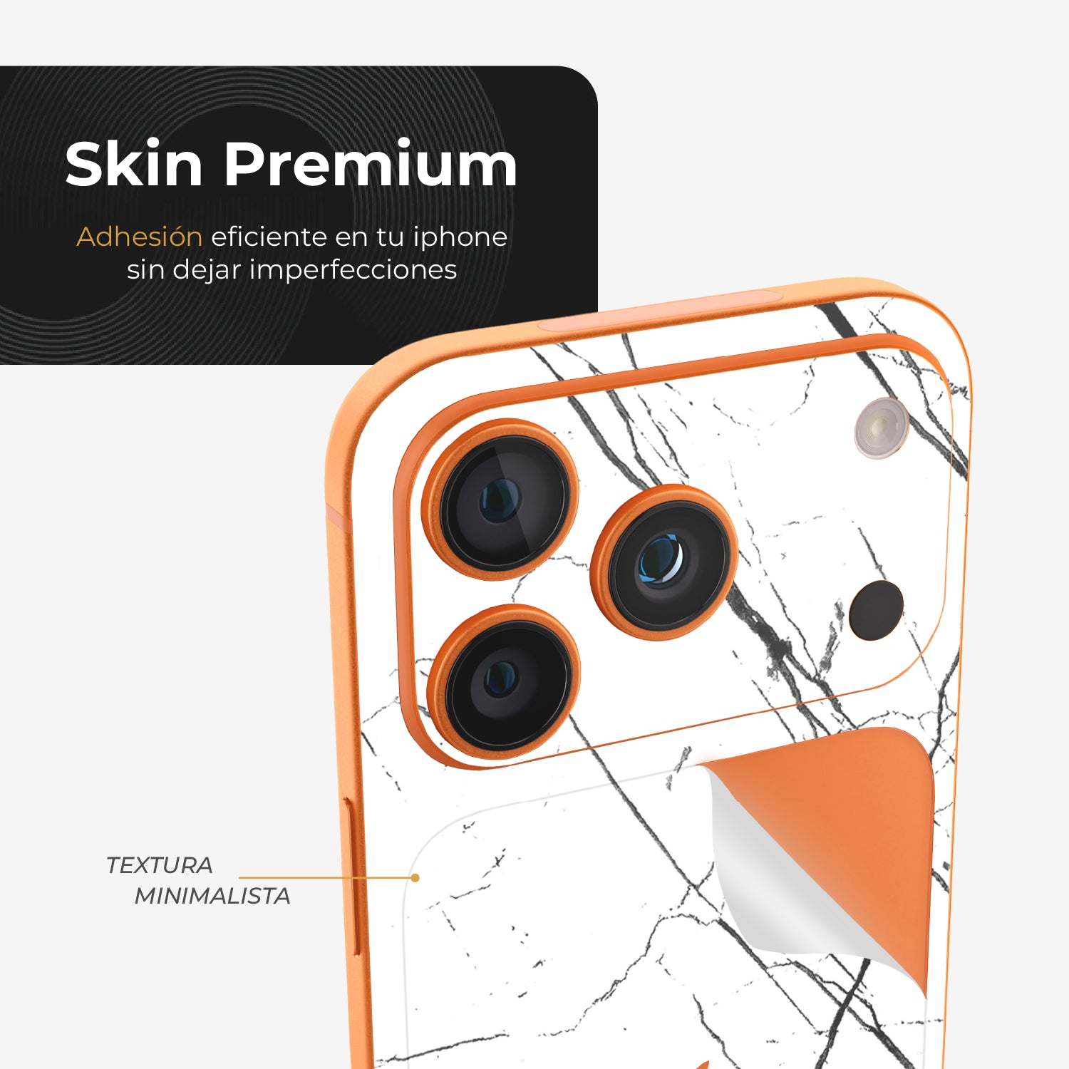 iPhone 17 Pro Skin Premium - Mármol Nero