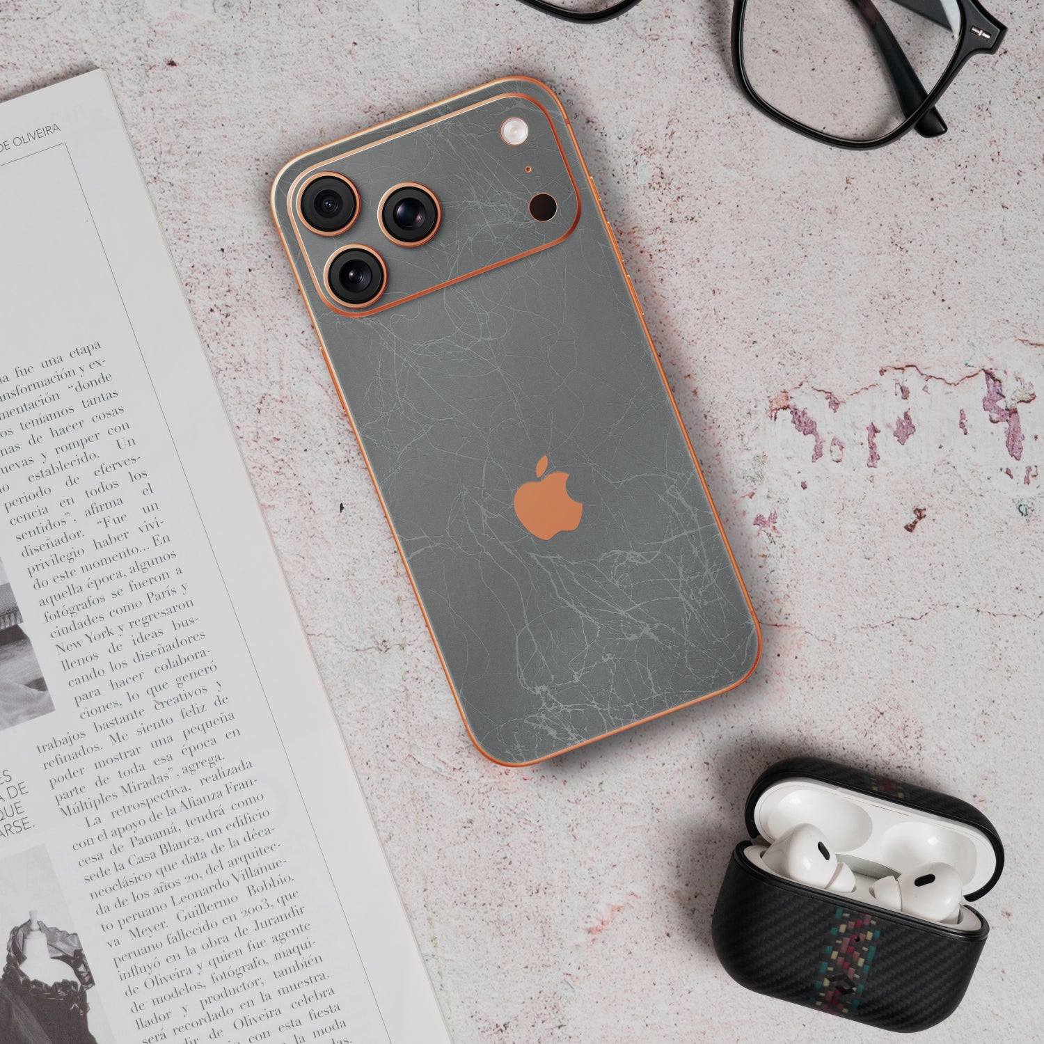 iPhone 17 Pro Skin Premium - Venom Platinium 3D