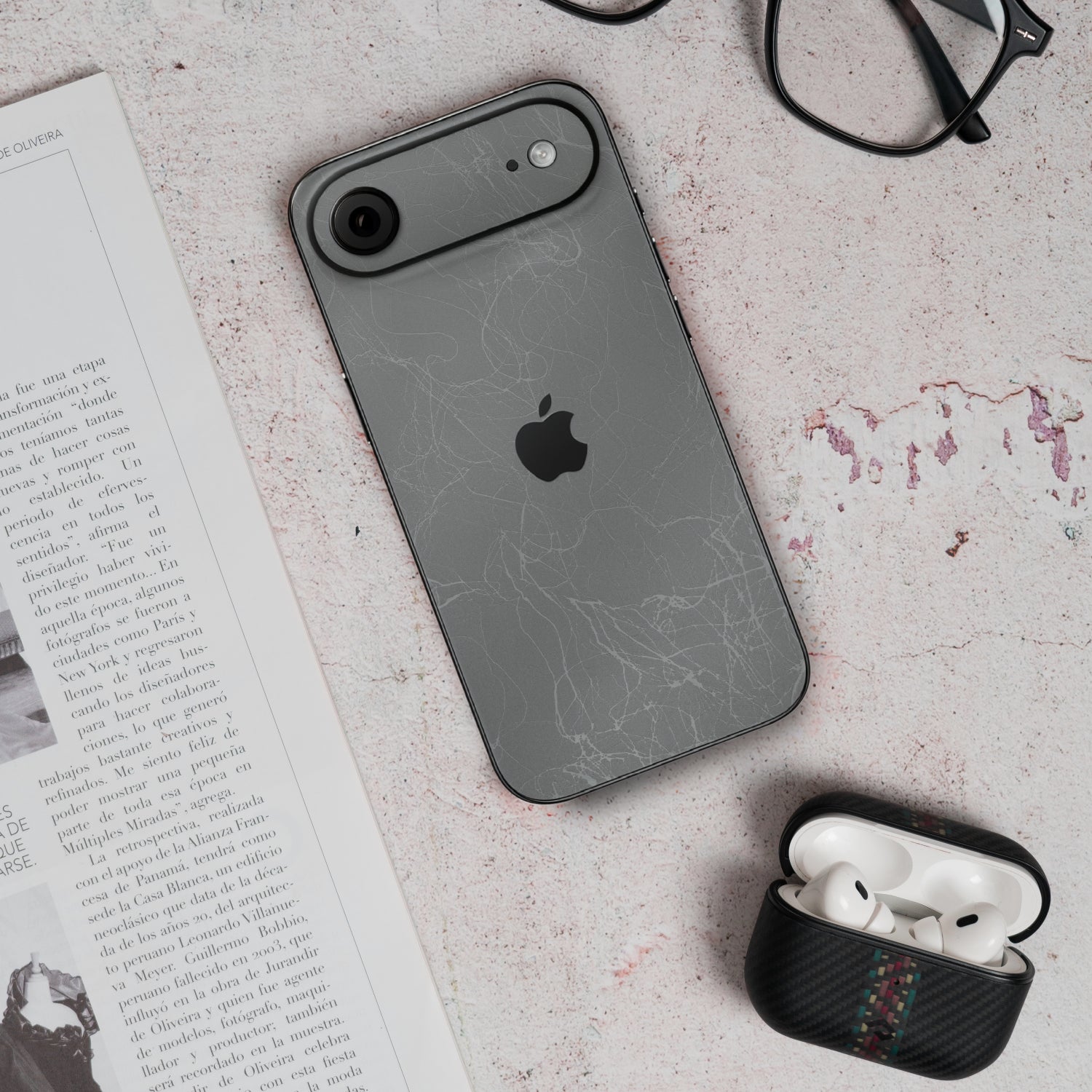 iPhone Air Skin Premium - Venom Plata 3D