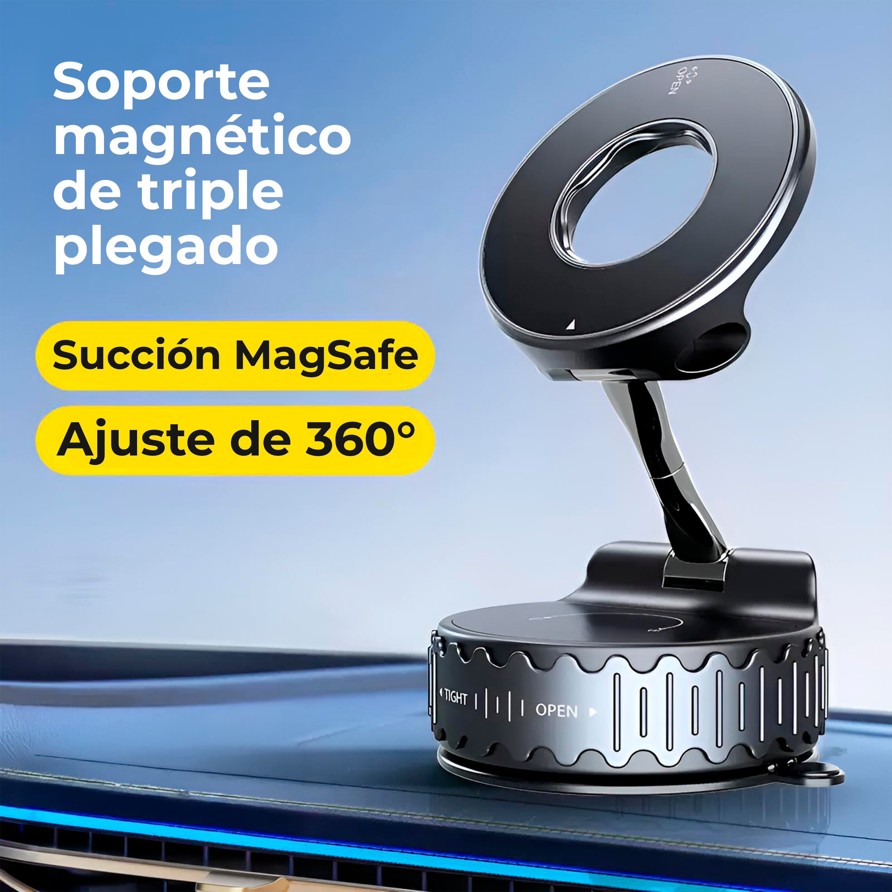 Soporte Magnético Seguro - Super Gama Pro | Parante MagSafe 360°