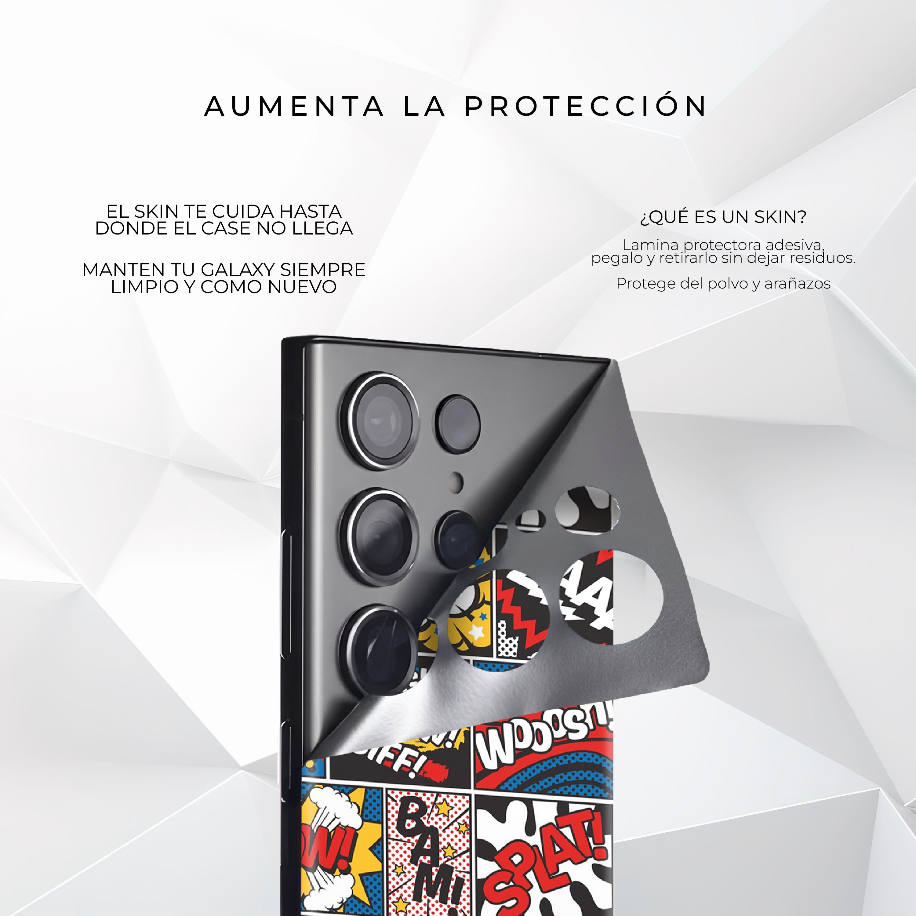 Tripack Galaxy S25 Ultra | Skin Premium + Case Color Pro 3 + Vidrio HD