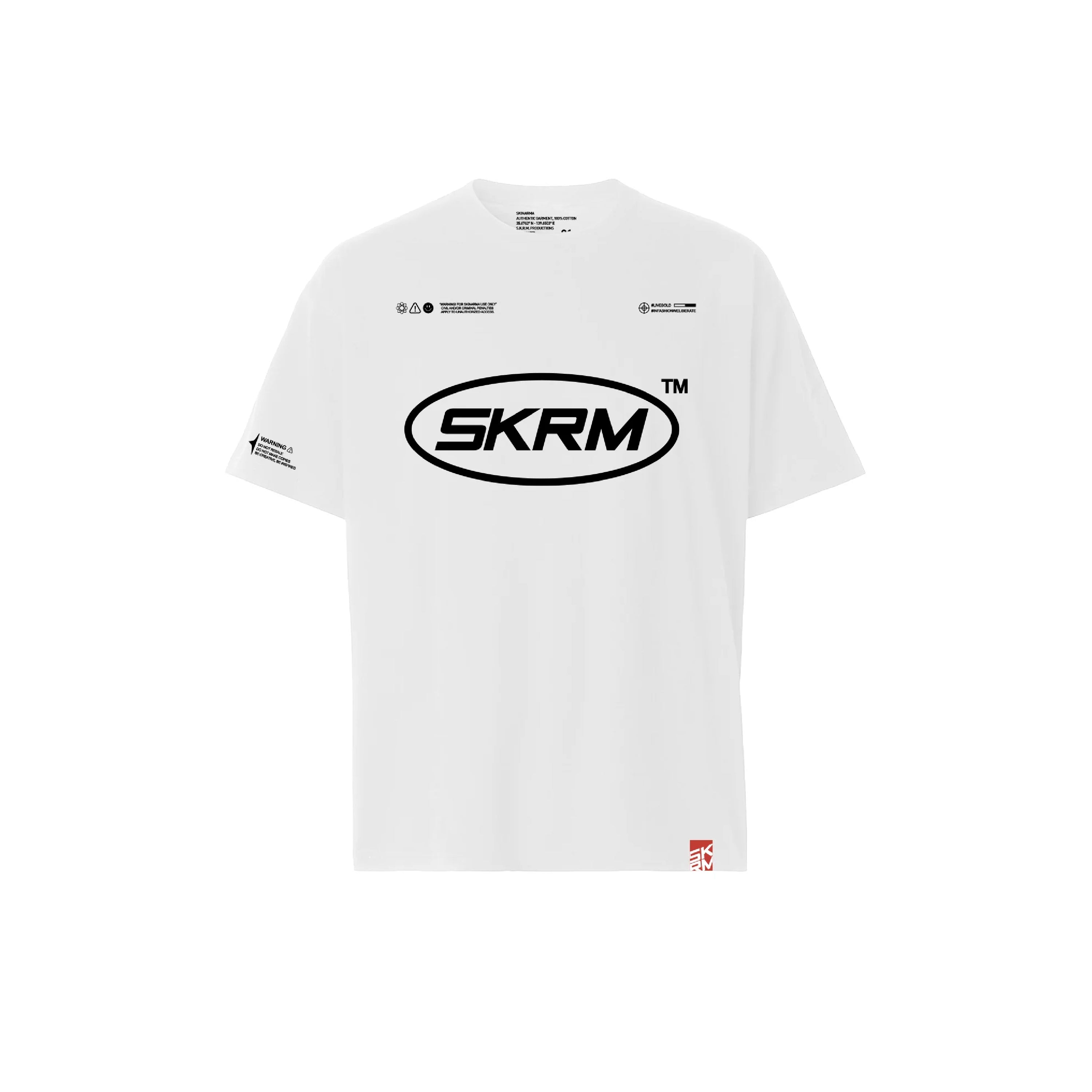 Polo Minimalista Skinarma Glyph - Oversized Blanco