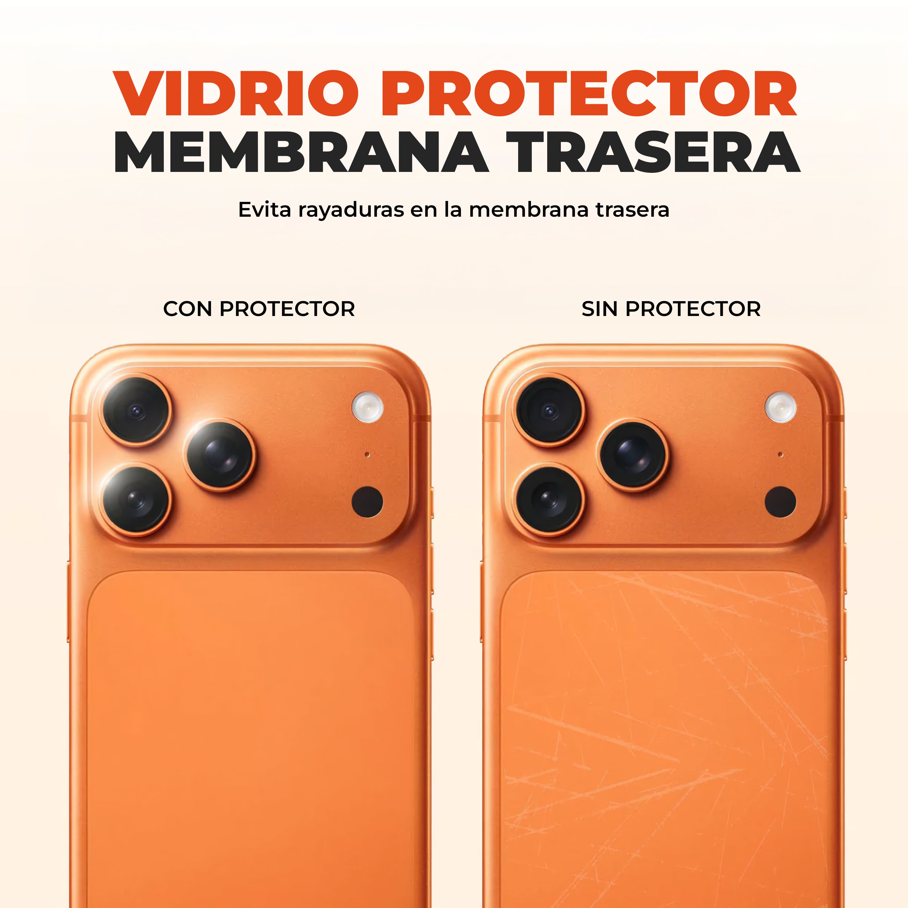 Pack Protector de Membrana Trasera + Módulo de Cámara iPhone 17 Pro max