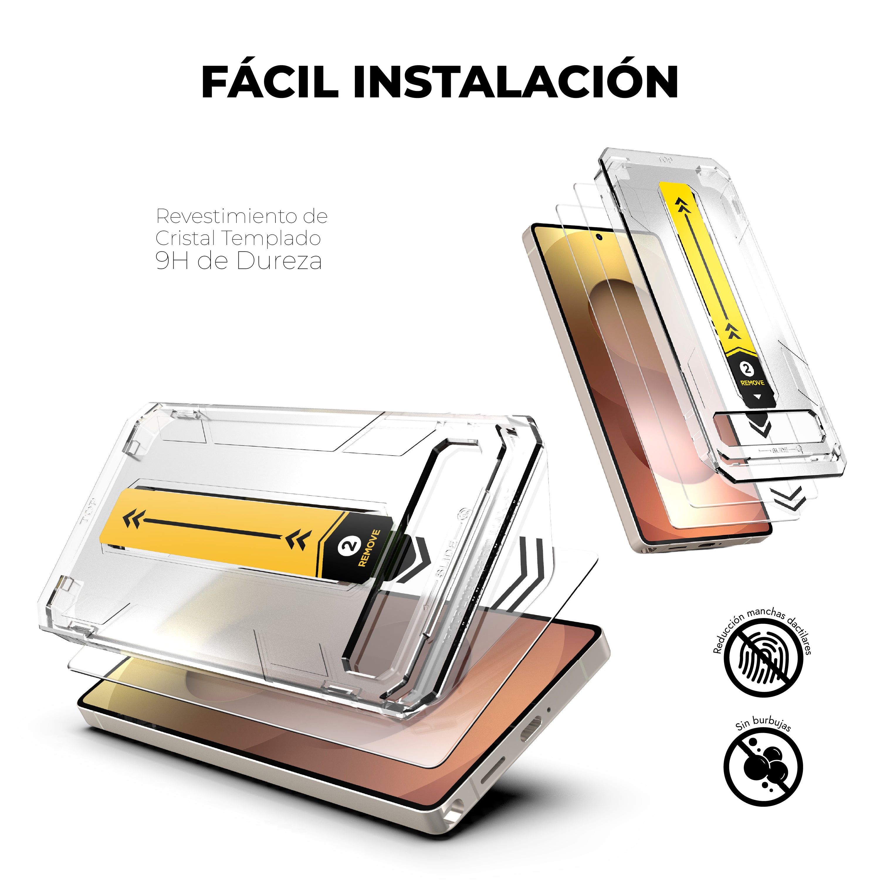 Protector de Pantalla Vidrio Templado 9H - Galaxy S24 Plus / S25 Plus (2 UND)