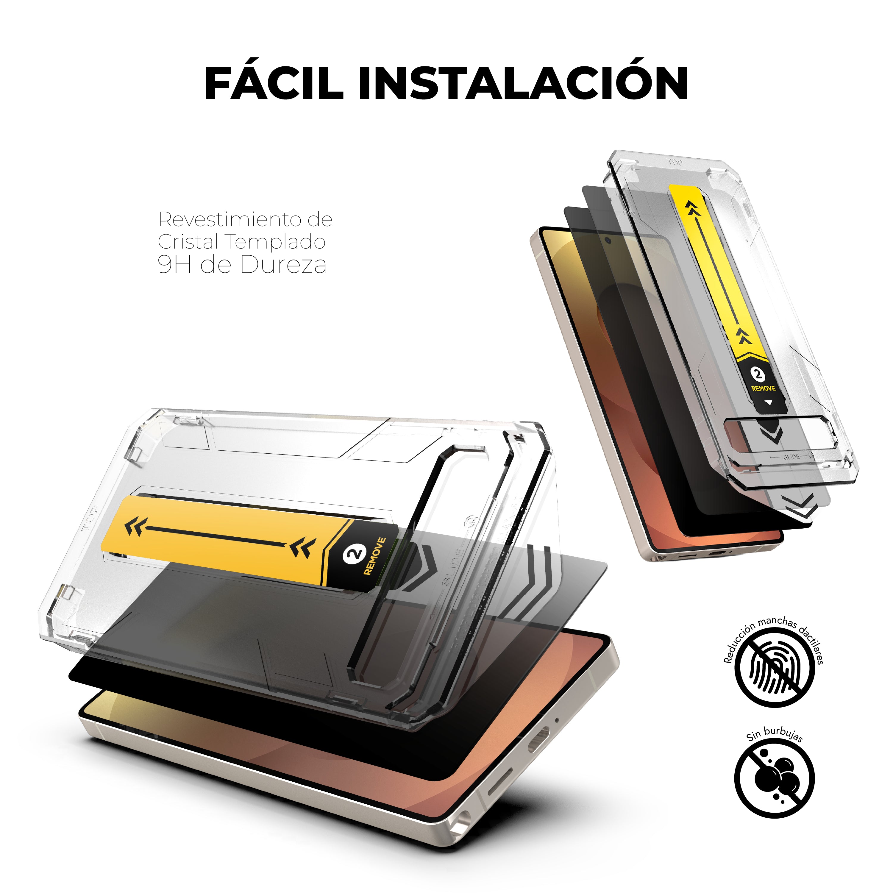 Protector de Pantalla Vidrio Templado 9H Privacy - Galaxy S24 / S25 (2 UND)
