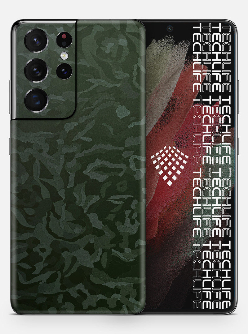 Skin Premium Camuflado Comando Oscuro Galaxy S21 Ultra