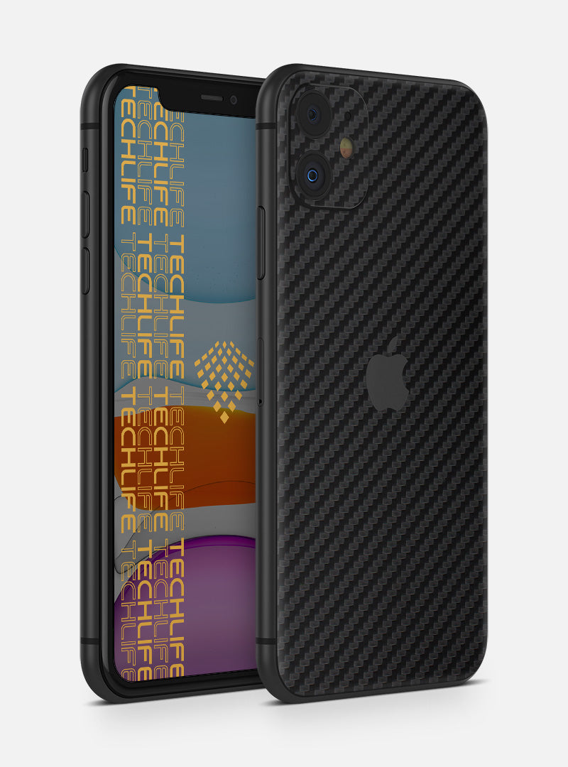 Skin Black 3D Carbon para iPhone 11